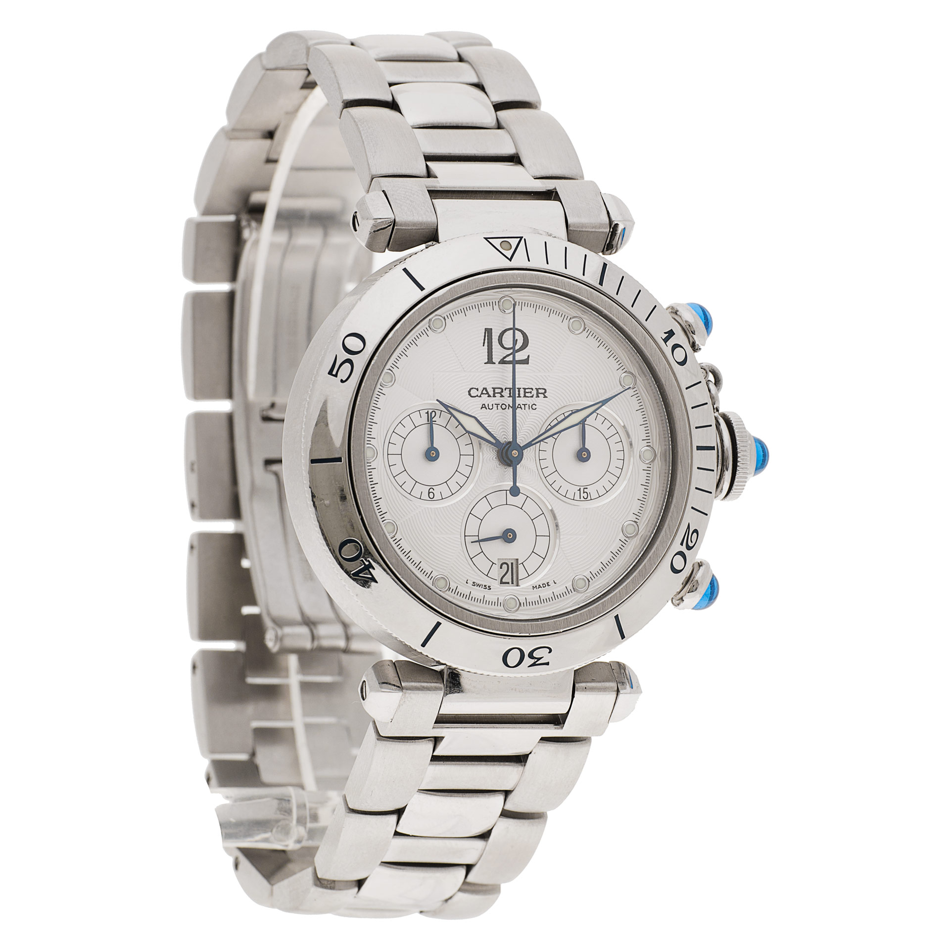 Cartier W31018H3 Pasha Chronograph Automatic Male Stainless Steel Watches Cartier W31018H3 Pasha Chronograph Automatic Male Stainless Steel Watches