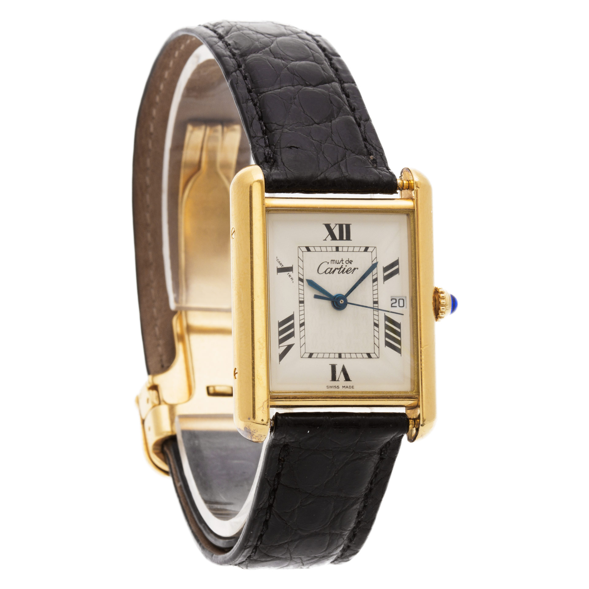 Cartier 2413 Tank Quartz Male Vermeil Watches Cartier 2413 Tank Quartz Male Vermeil Watches