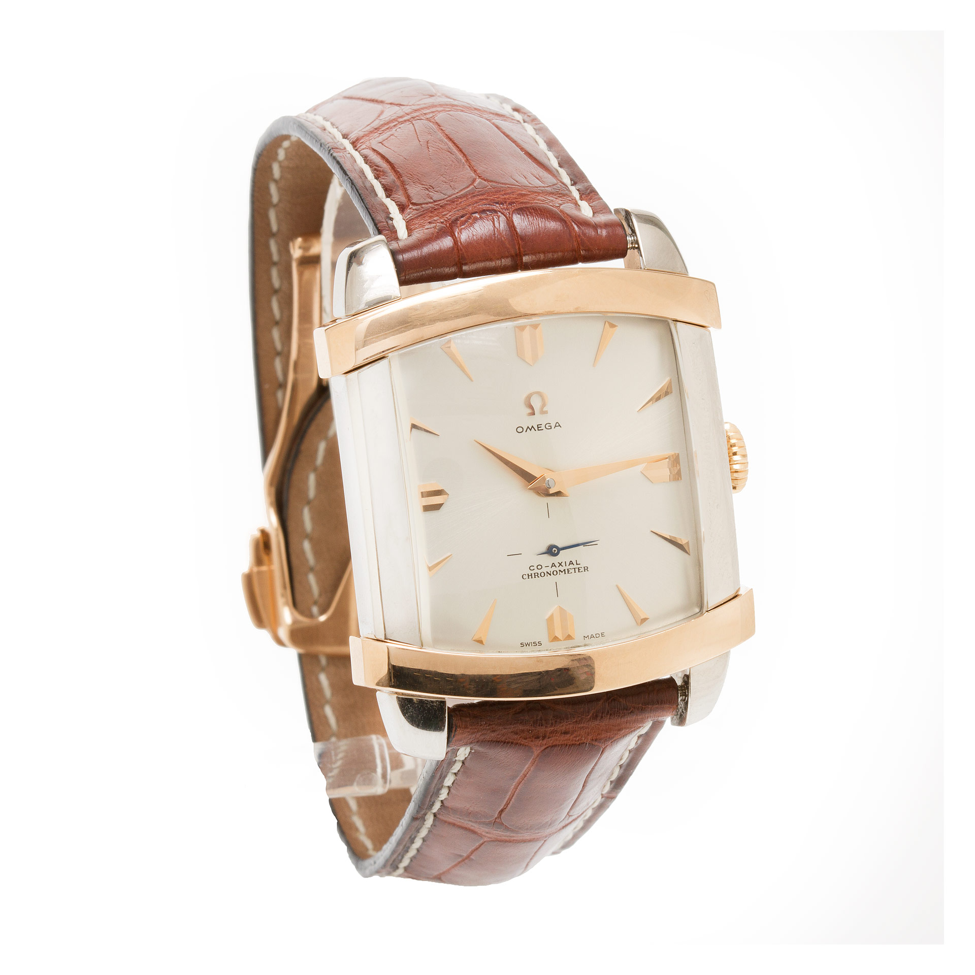 Omega 0609/1952 Museum Automatic Male 18k White & Yellow Gold Watches Omega 0609/1952 Museum Automatic Male 18k White & Yellow Gold Watches