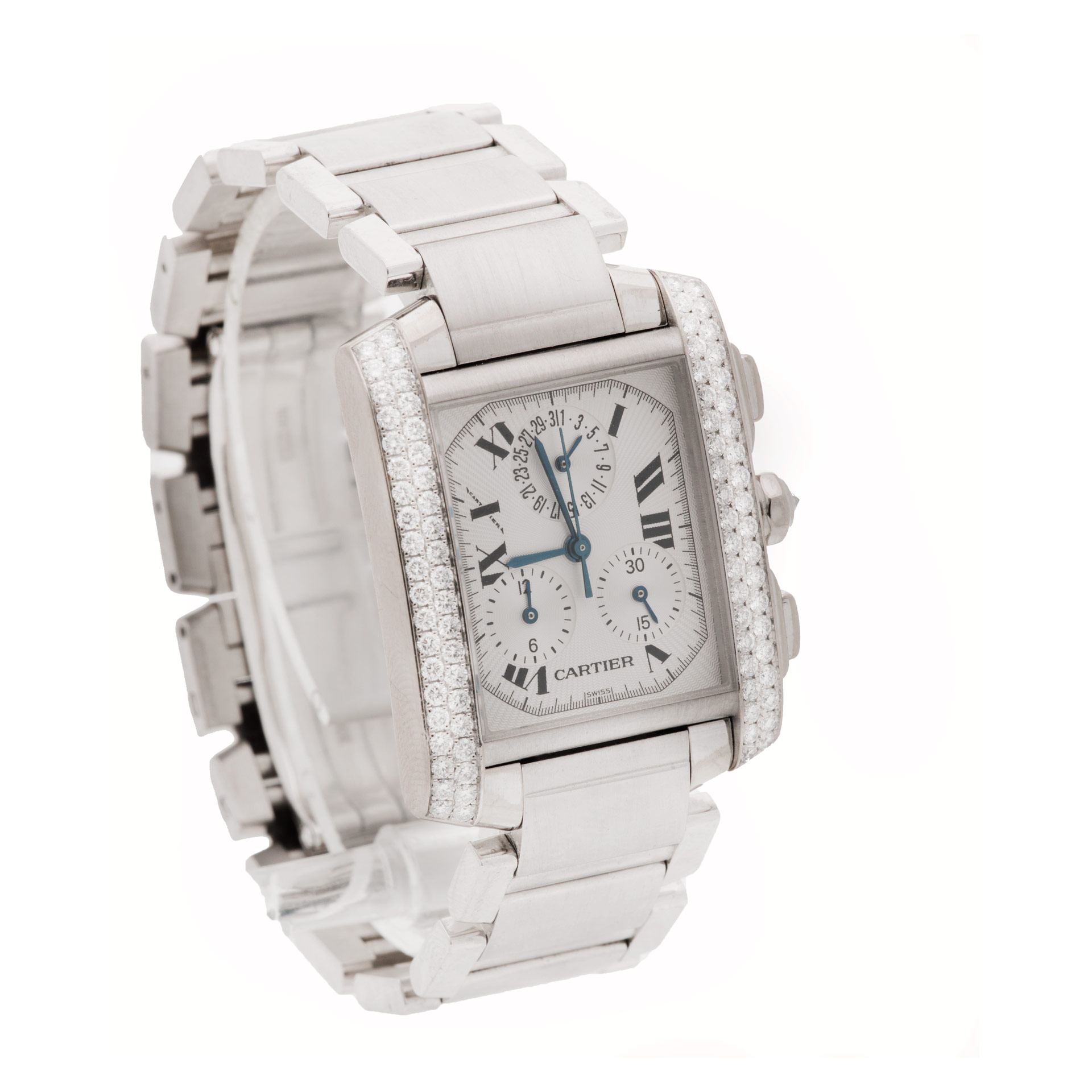 Cartier 2367 Tank Francaise Automatic Unisex 18k White Gold Watches Cartier 2367 Tank Francaise Automatic Unisex 18k White Gold Watches