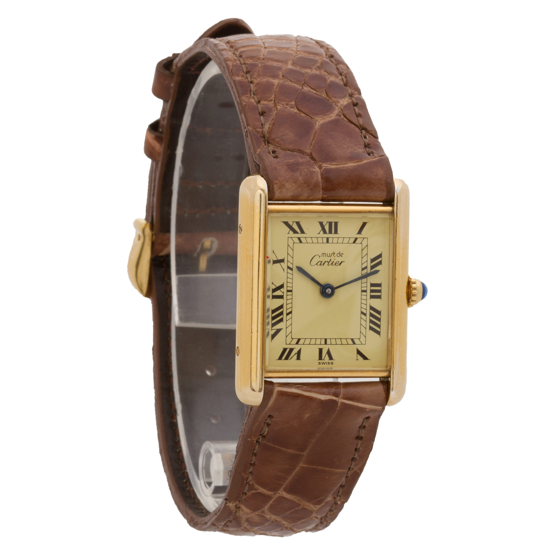 Cartier W1002753 Tank Vermeil Quartz Unisex Sterling Silver Watches Cartier W1002753 Tank Vermeil Quartz Unisex Sterling Silver Watches