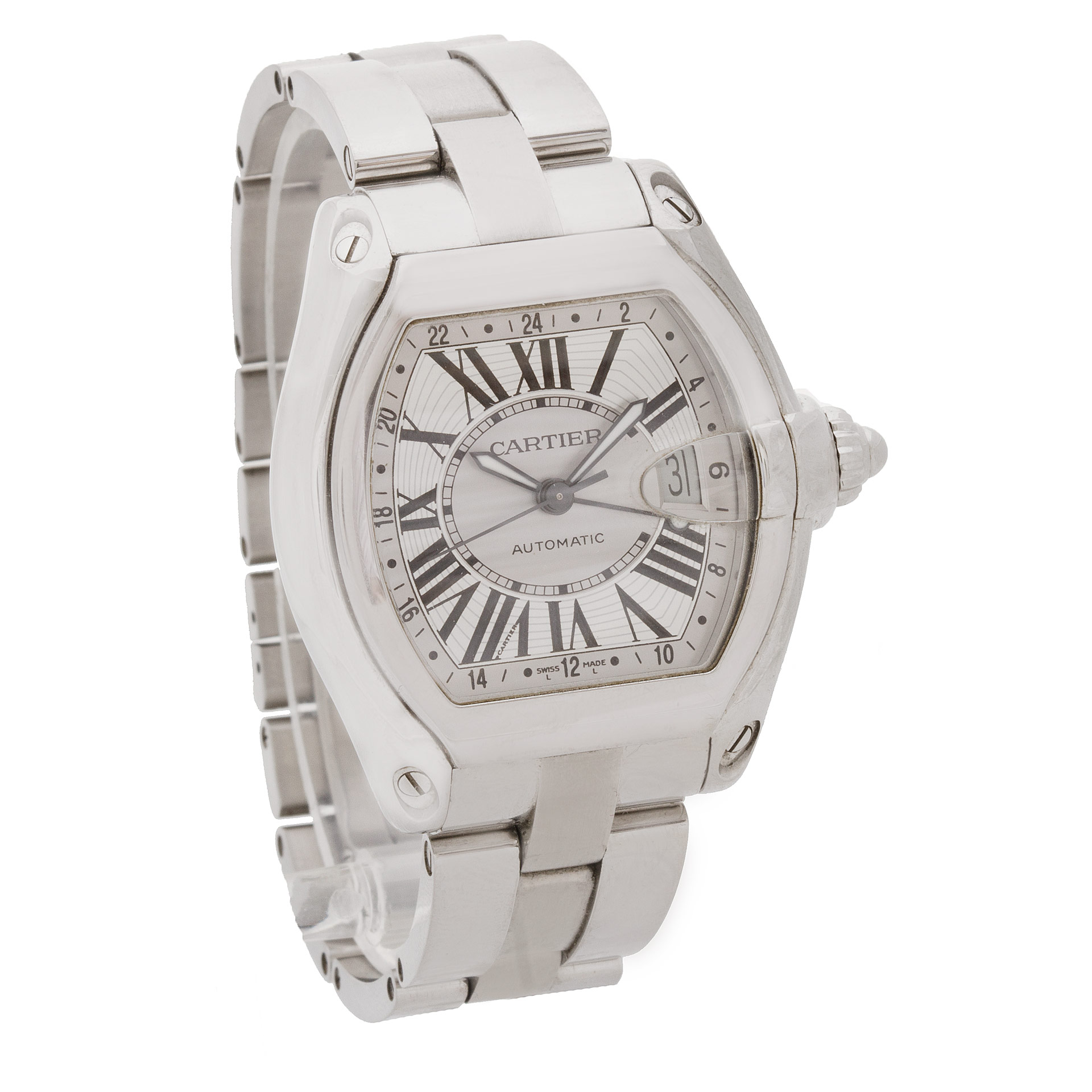Cartier w62032x6 Roadster Automatic Unisex Stainless Steel Watches Cartier w62032x6 Roadster Automatic Unisex Stainless Steel Watches