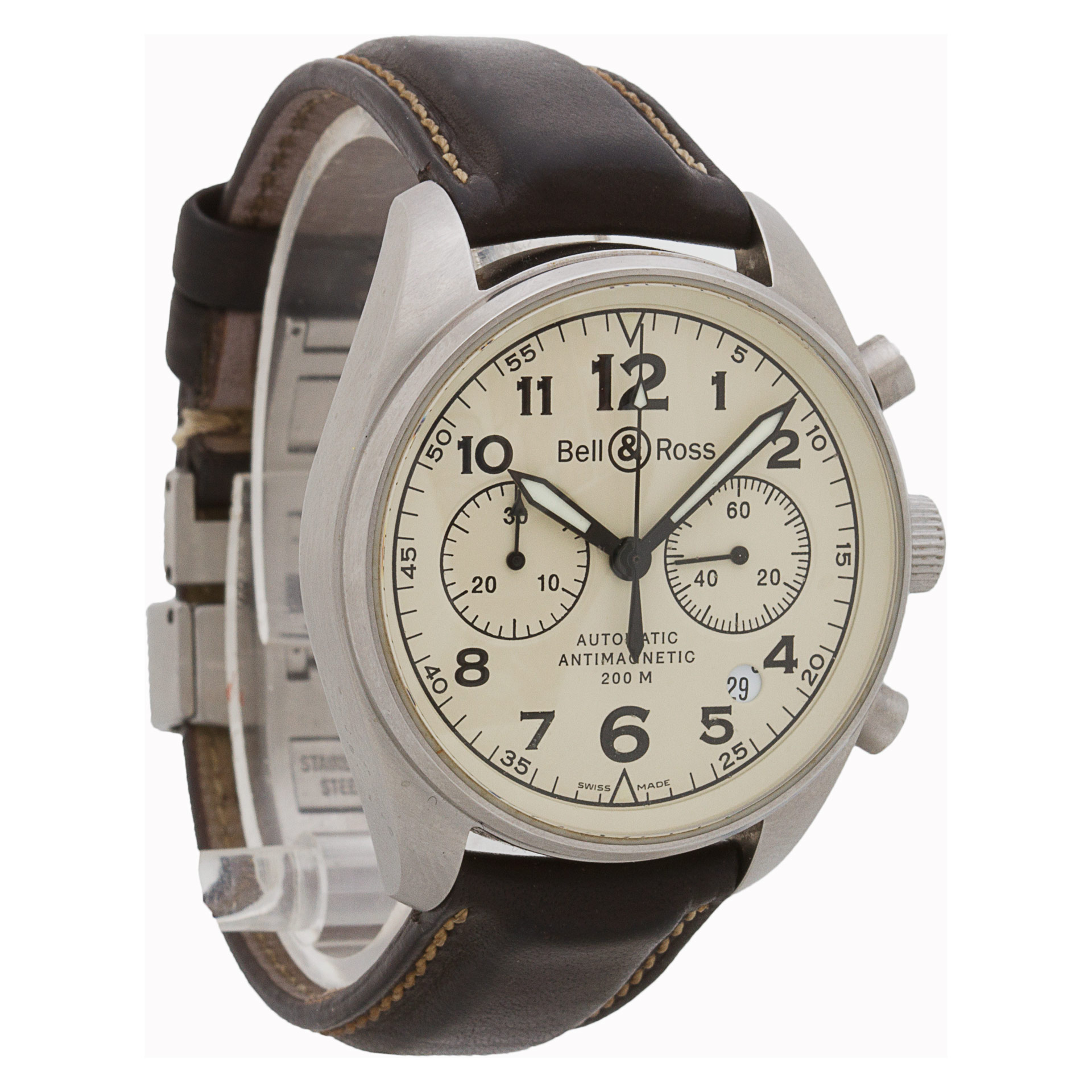Bell & Ross V126A vintage 126 Automatic Male Stainless Steel Watches Bell & Ross V126A vintage 126 Automatic Male Stainless Steel Watches