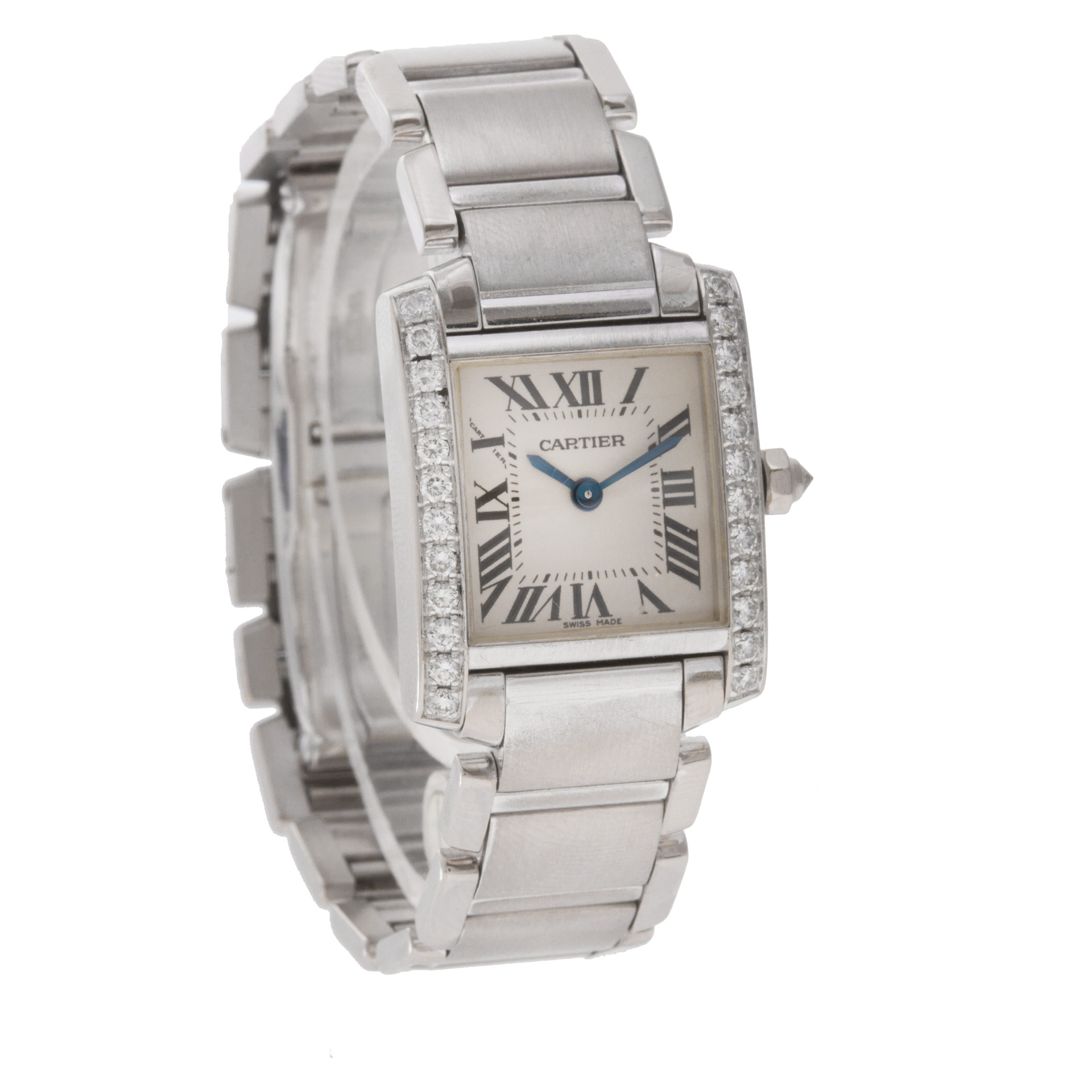 Cartier WE1002S3 Tank Francaise Quartz Female 18k White Gold Watches Cartier WE1002S3 Tank Francaise Quartz Female 18k White Gold Watches
