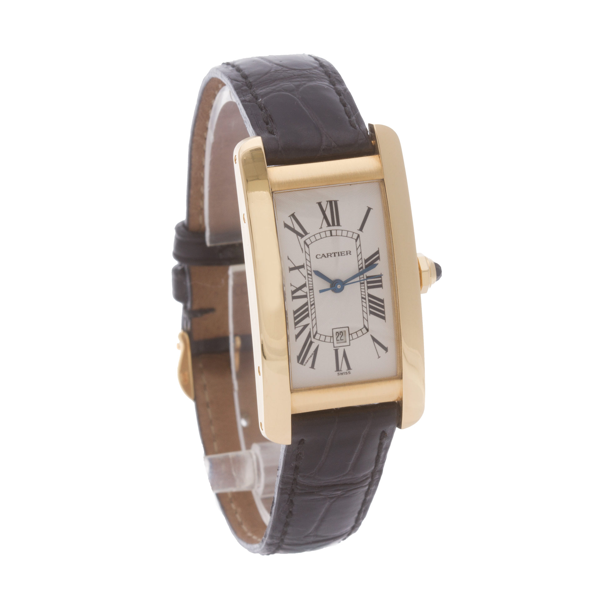 Cartier 1725 Tank Americaine Automatic Male 18k yellow gold Watches Cartier 1725 Tank Americaine Automatic Male 18k yellow gold Watches