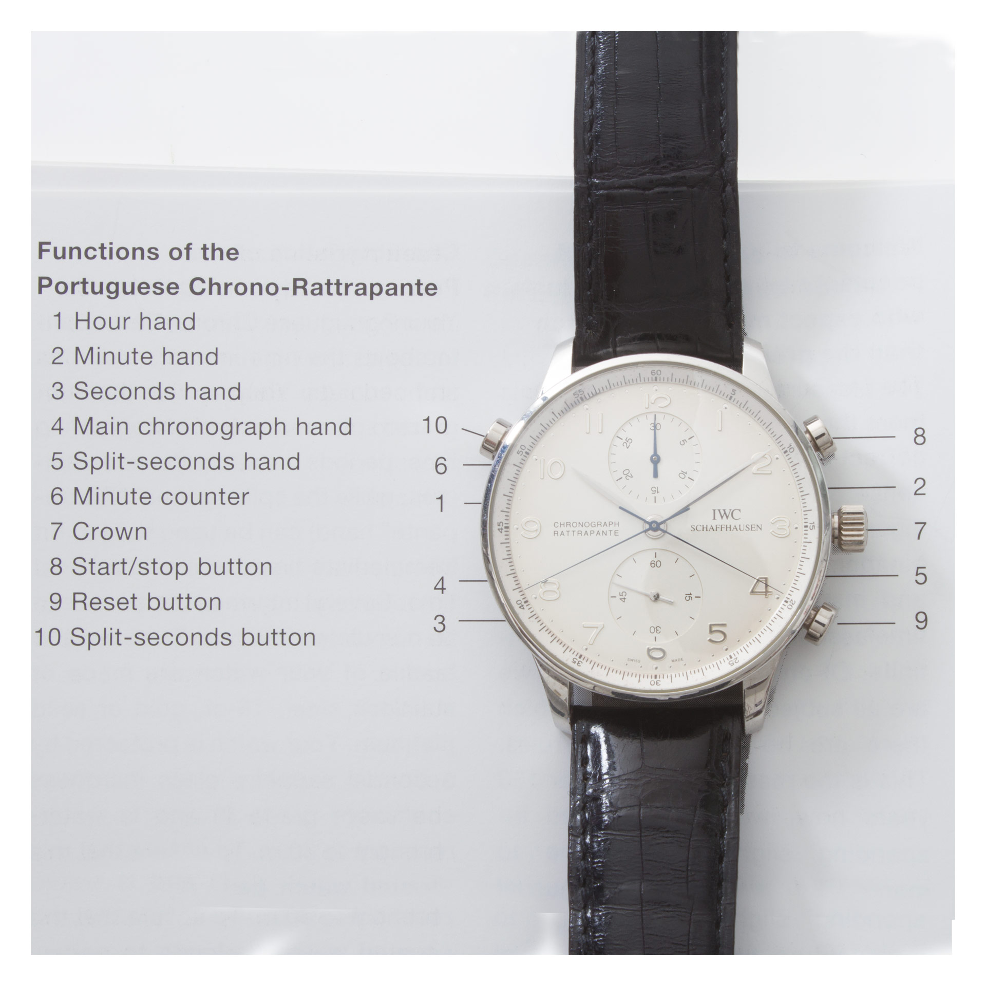 IWC IW371205 Rattrapante Manual Male Platinum Watches IWC IW371205 Rattrapante Manual Male Platinum Watches