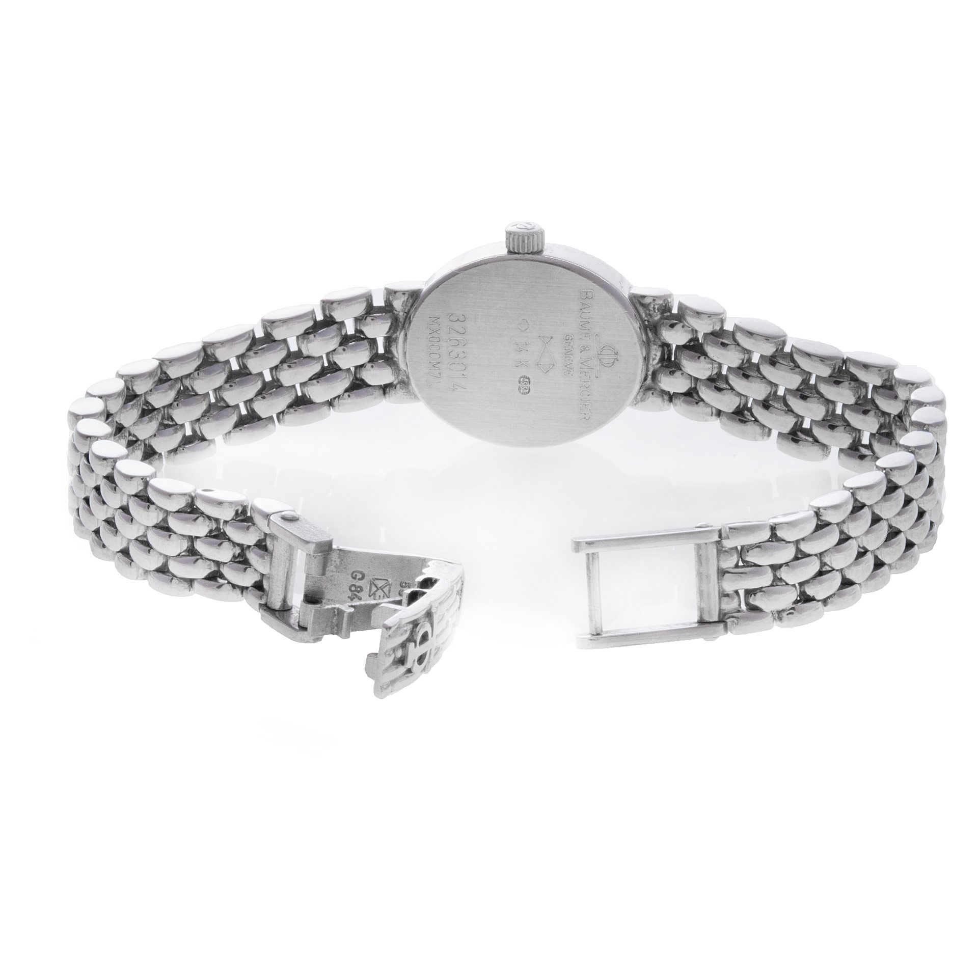Baume & Mercier MX000M7L Geneve Quartz Female 14k White Gold Watches Baume & Mercier MX000M7L Geneve Quartz Female 14k White Gold Watches