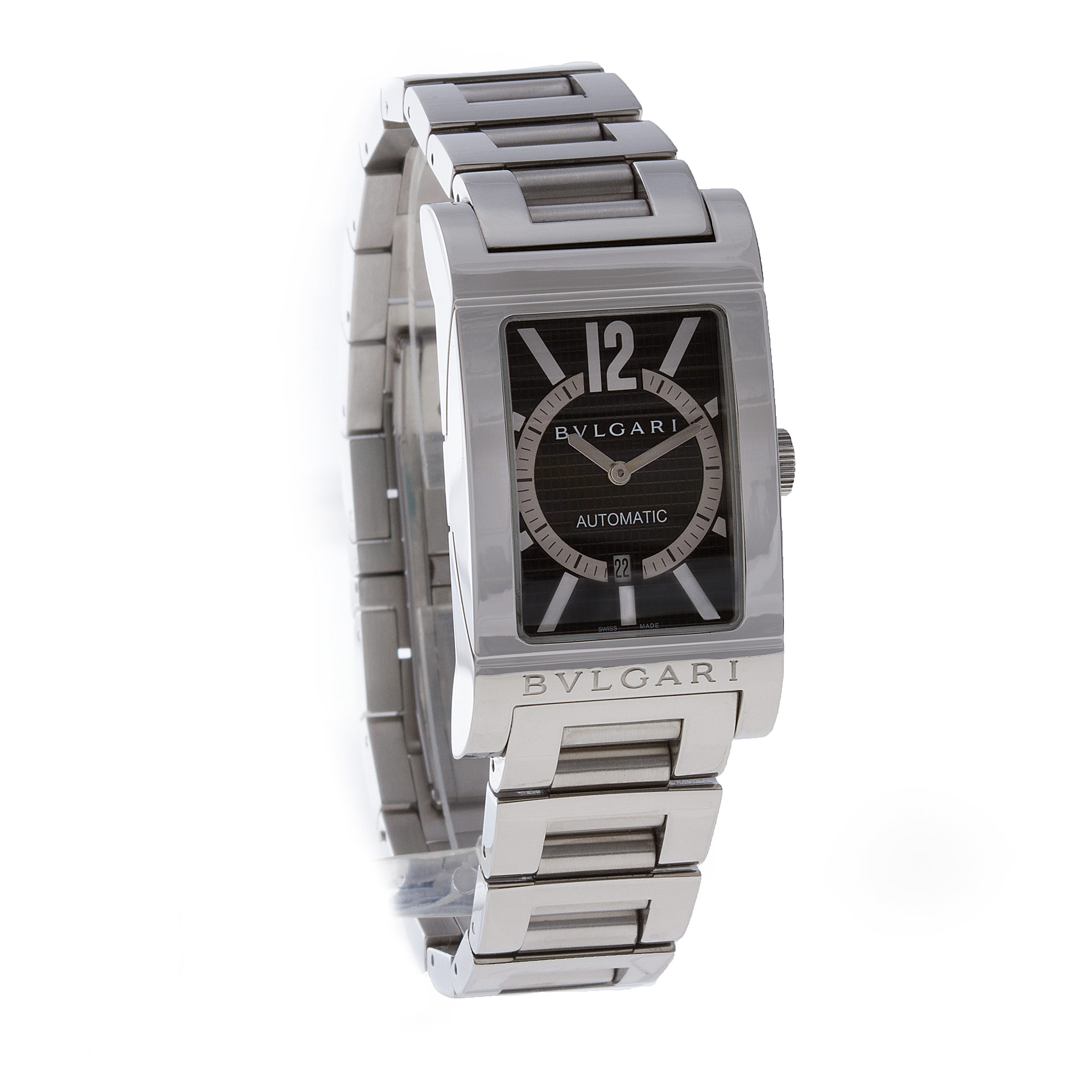 Bvlgari RT 45 S Rettangolo Automatic Unisex Stainless Steel Watches Bvlgari RT 45 S Rettangolo Automatic Unisex Stainless Steel Watches