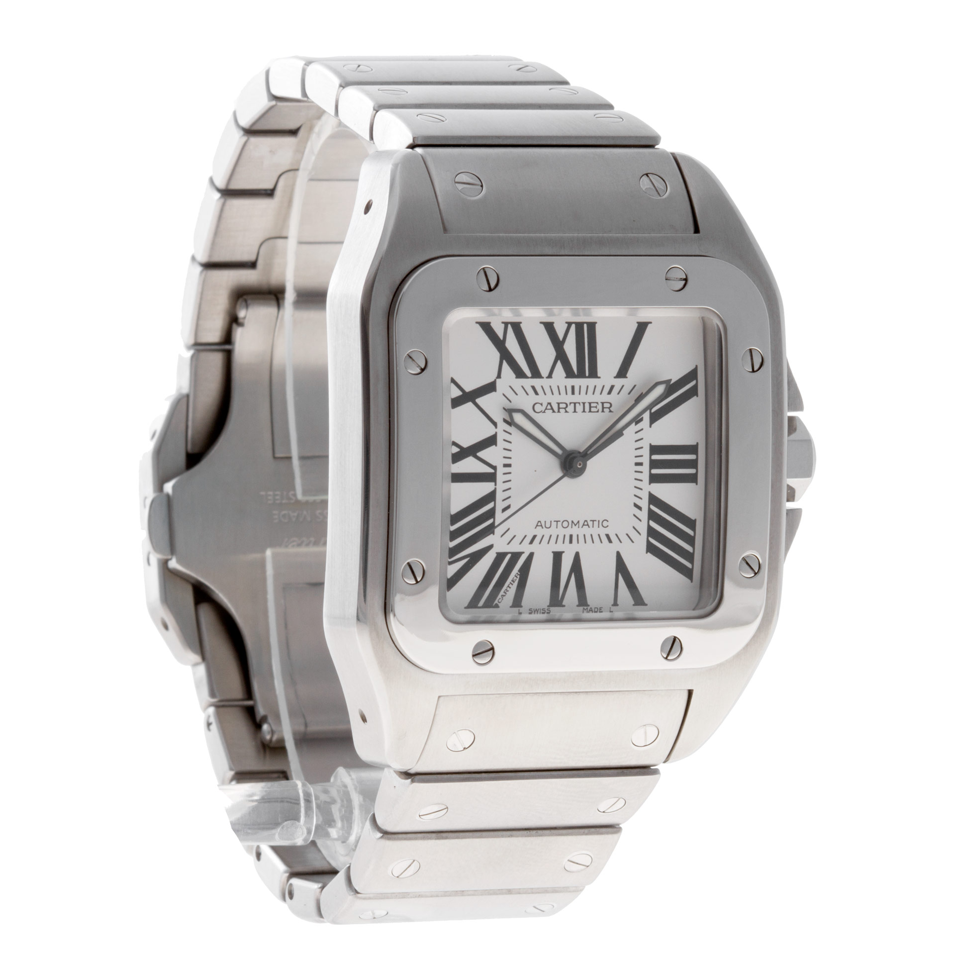 Cartier W200737G Santos 100 Automatic Unisex Stainless Steel Watches Cartier W200737G Santos 100 Automatic Unisex Stainless Steel Watches
