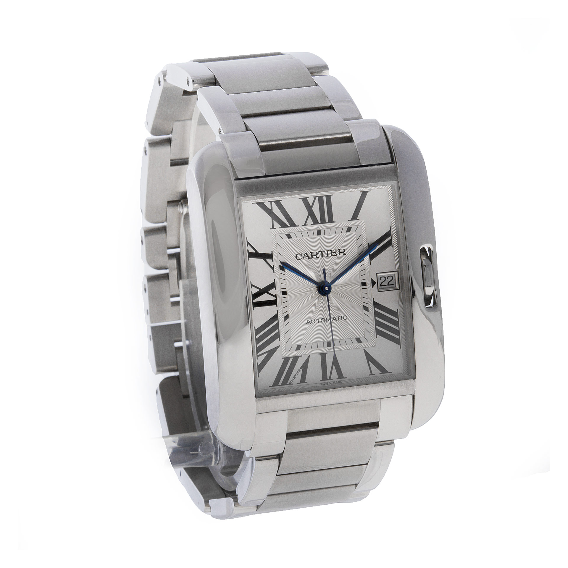 Cartier 3507 Tank Anglaise XL Automatic Male Stainless Steel Watches Cartier 3507 Tank Anglaise XL Automatic Male Stainless Steel Watches