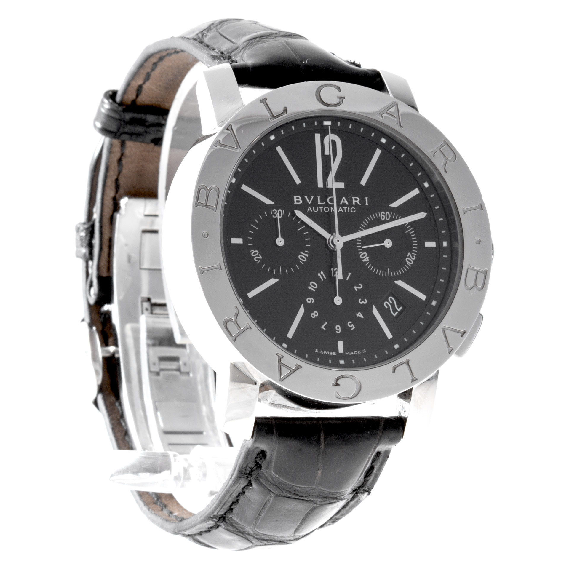 Bvlgari BB 42 SL CH Chronograph Automatic Male Stainless Steel Watches Bvlgari BB 42 SL CH Chronograph Automatic Male Stainless Steel Watches