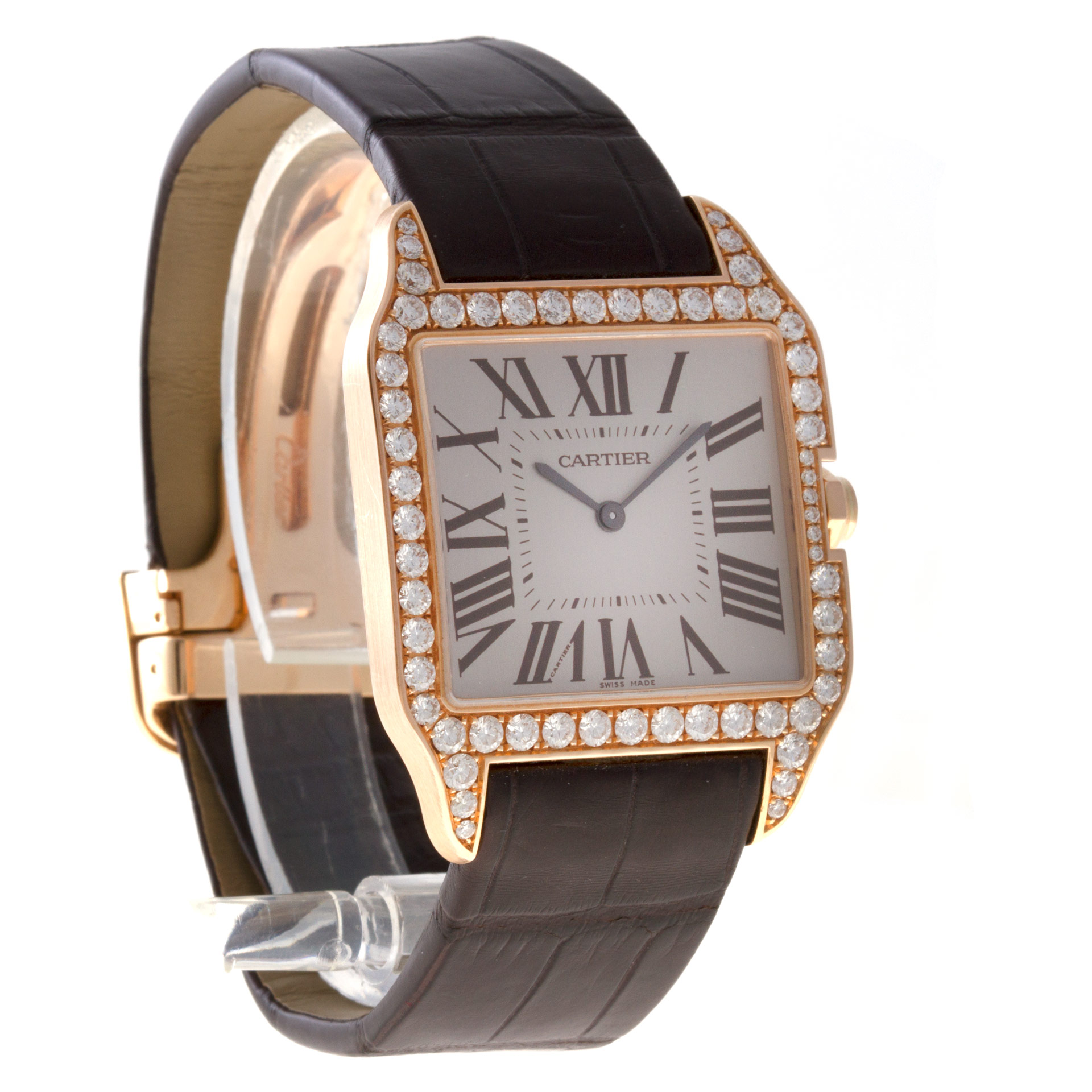 Cartier WH100751 Santos Dumont Manual Unisex 18k Pink Gold Watches Cartier WH100751 Santos Dumont Manual Unisex 18k Pink Gold Watches