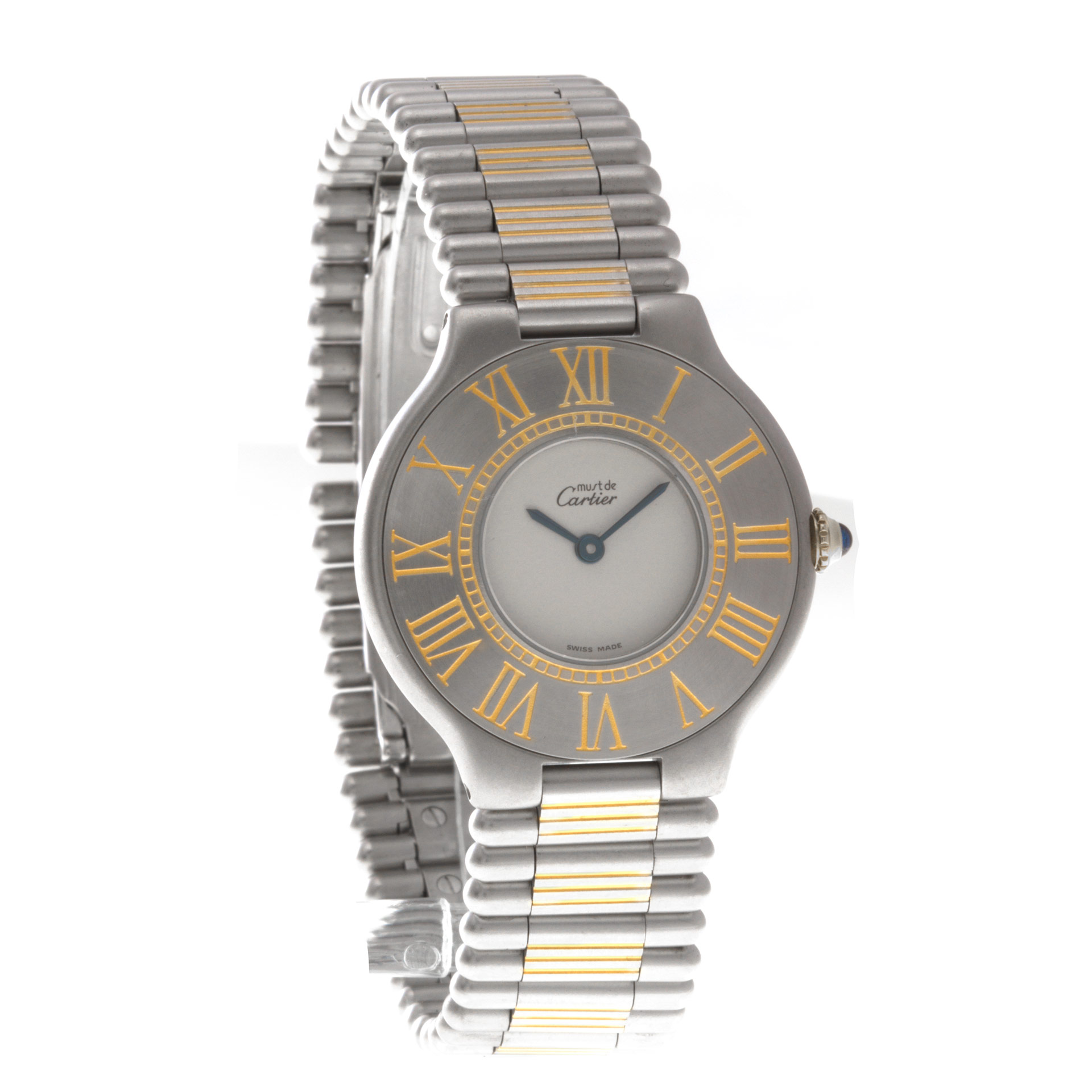 Cartier PL44613 Must de Quartz Unisex Stainless Steel & Gold Plated Watches Cartier PL44613 Must de Quartz Unisex Stainless Steel & Gold Plated Watches