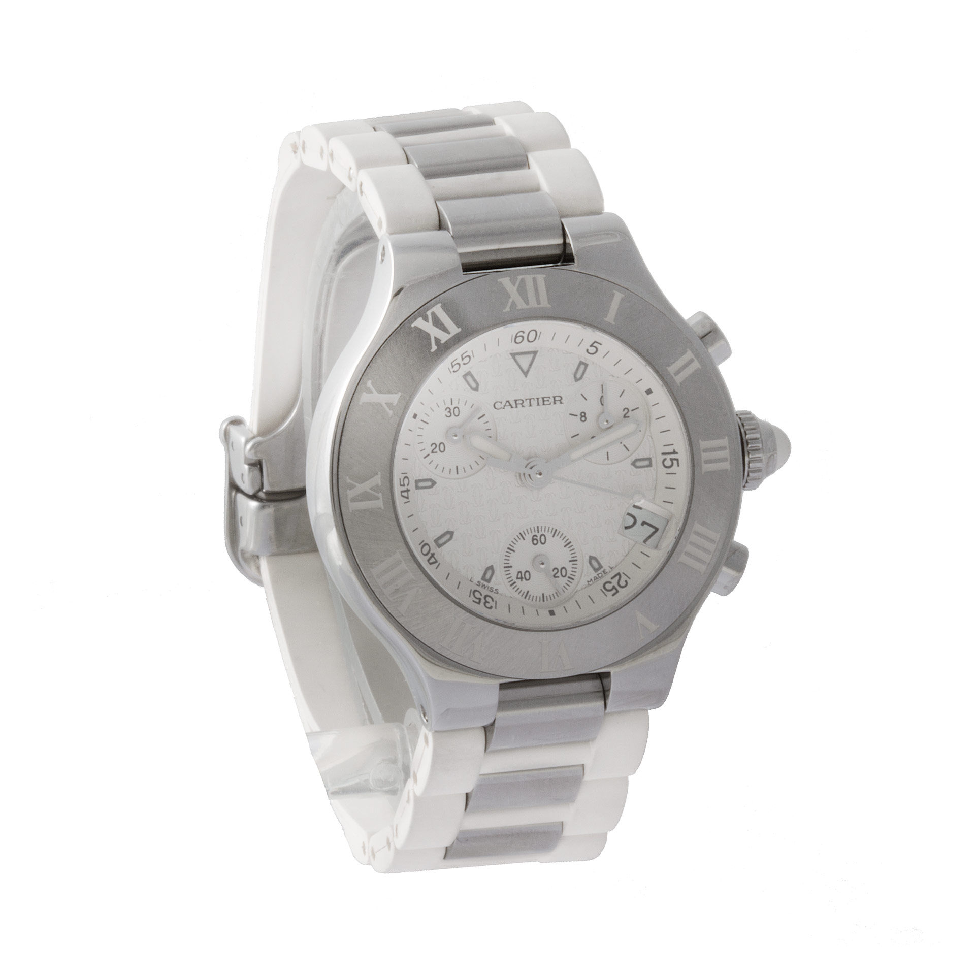 Cartier 2996 Chronoscaph Quartz Female Stainless Steel Watches Cartier 2996 Chronoscaph Quartz Female Stainless Steel Watches