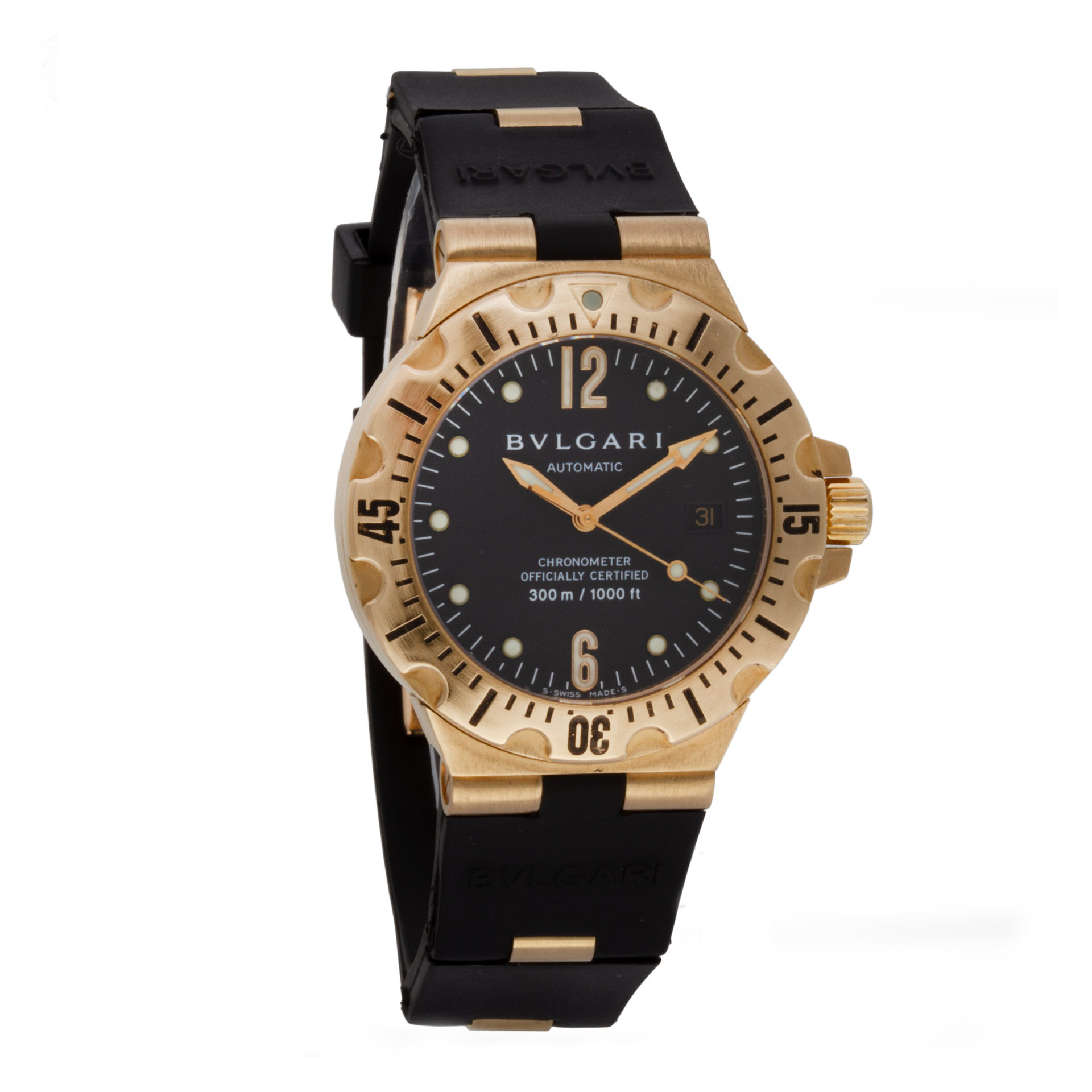 Bvlgari SD40G Scuba Automatic Male 18k Yellow Gold Watches Bvlgari SD40G Scuba Automatic Male 18k Yellow Gold Watches
