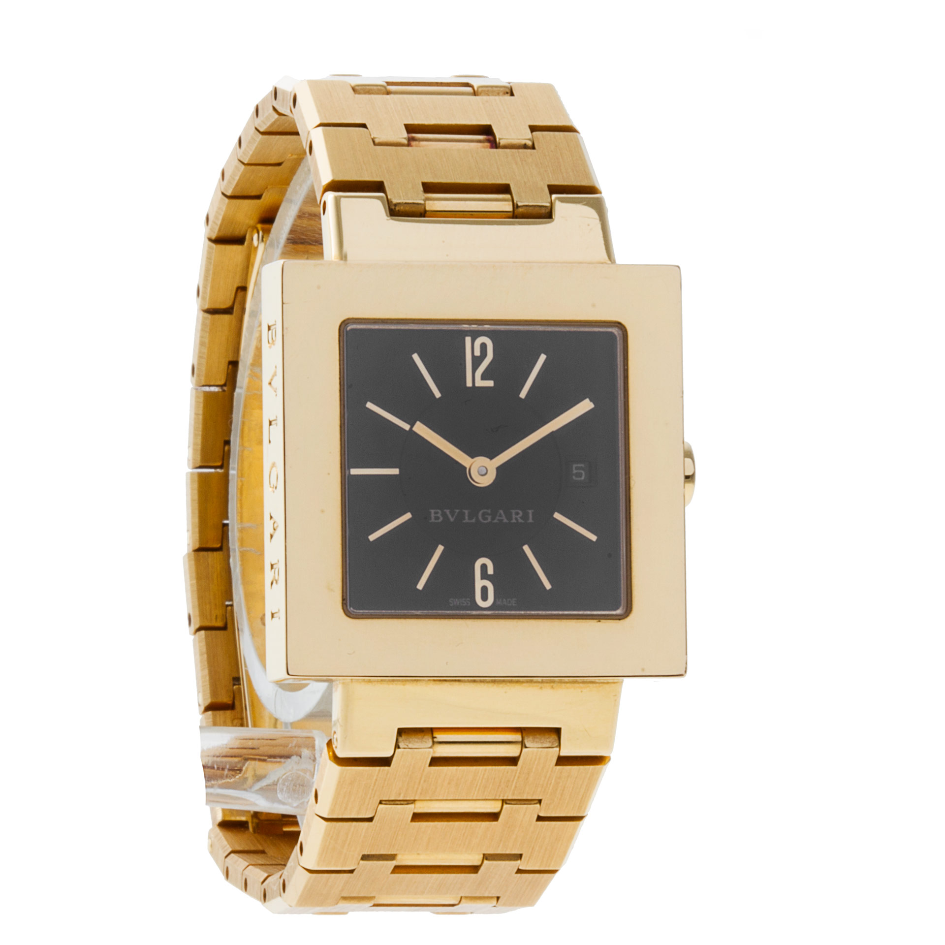 Bvlgari SQ27G Quadrato Quartz Female 18k yellow gold Watches Bvlgari SQ27G Quadrato Quartz Female 18k yellow gold Watches