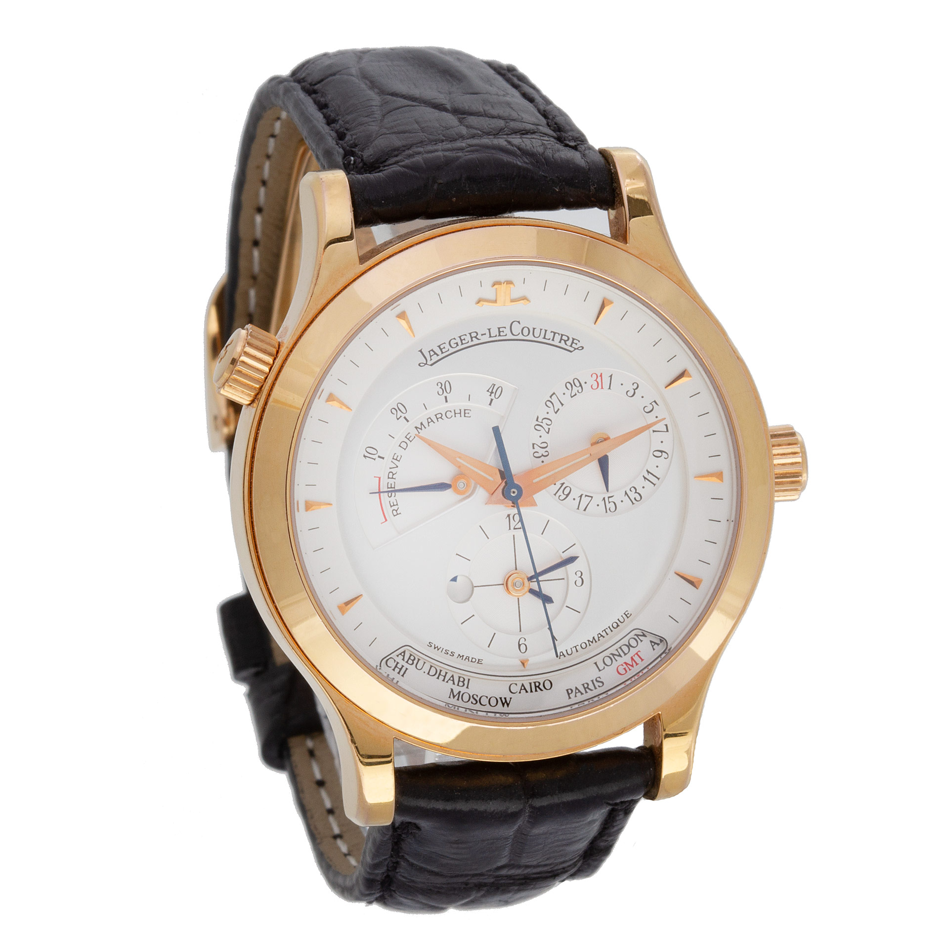 Jaeger LeCoultre 142.2.92 Master Geographic Automatic Male 18k rose gold Watches Jaeger LeCoultre 142.2.92 Master Geographic Automatic Male 18k rose gold Watches