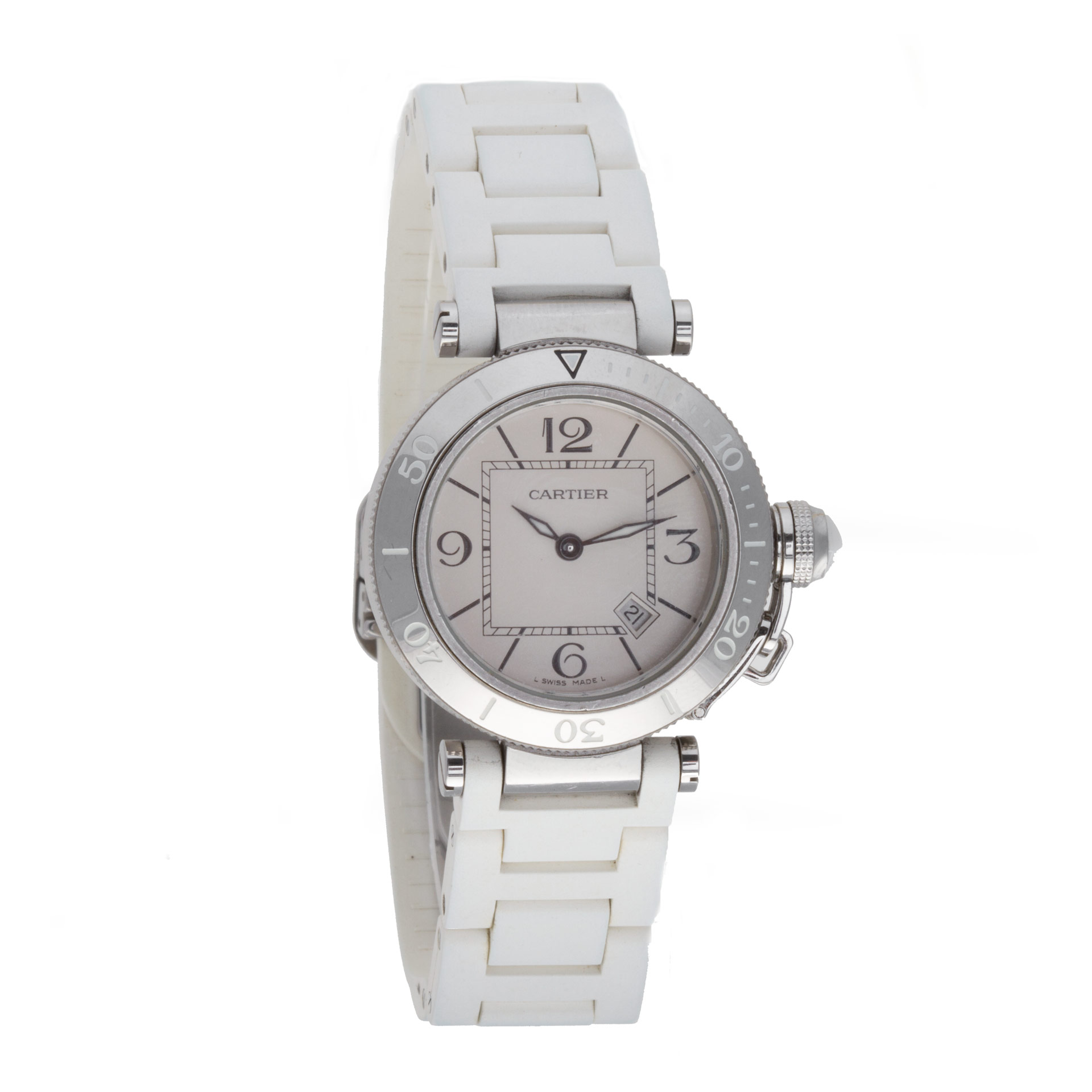 Cartier 3025 Pasha Seatimer Quartz Female Stainless Steel Watches Cartier 3025 Pasha Seatimer Quartz Female Stainless Steel Watches