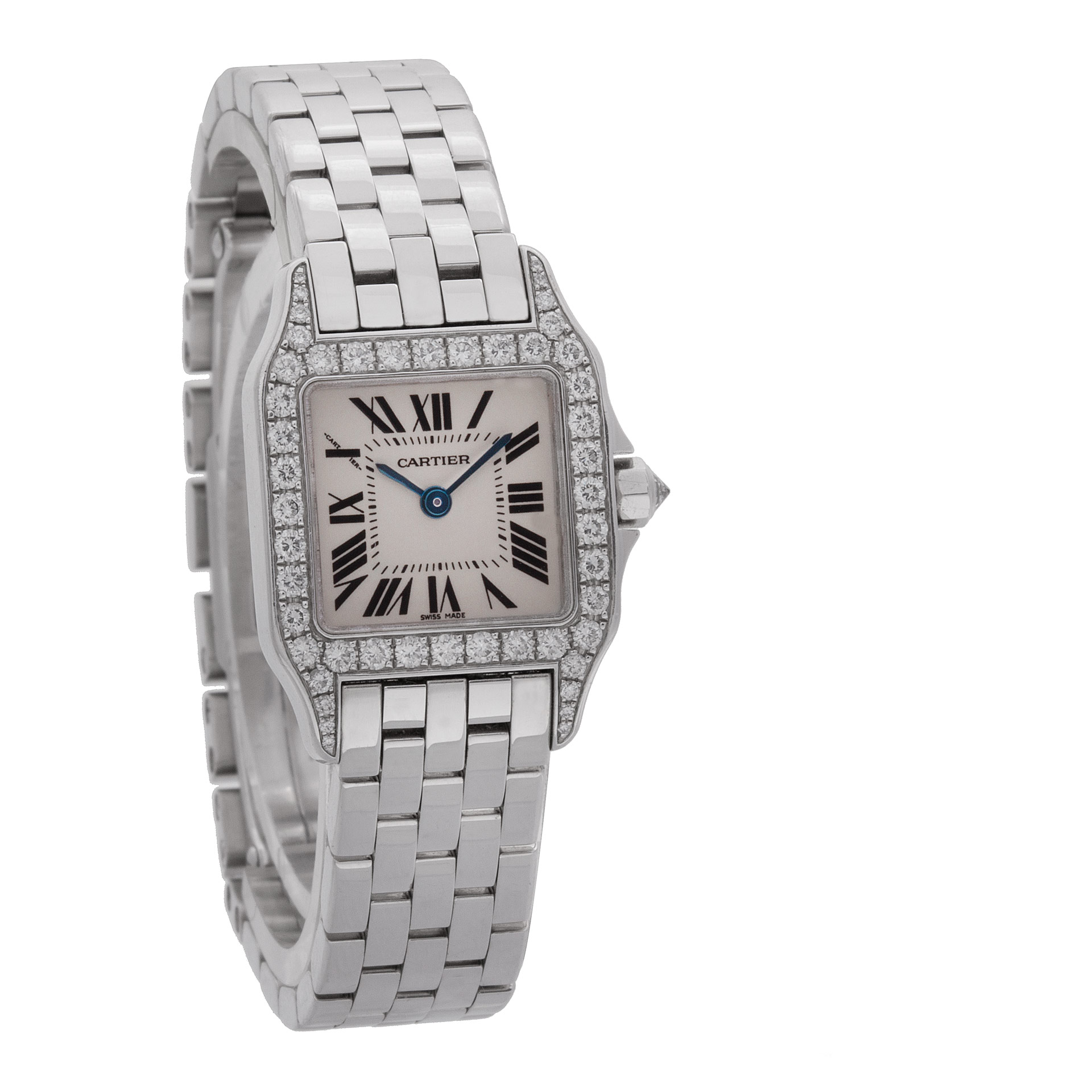 Cartier WF9003Y8 Santos Demoiselle Quartz Female 18k White Gold Watches Cartier WF9003Y8 Santos Demoiselle Quartz Female 18k White Gold Watches