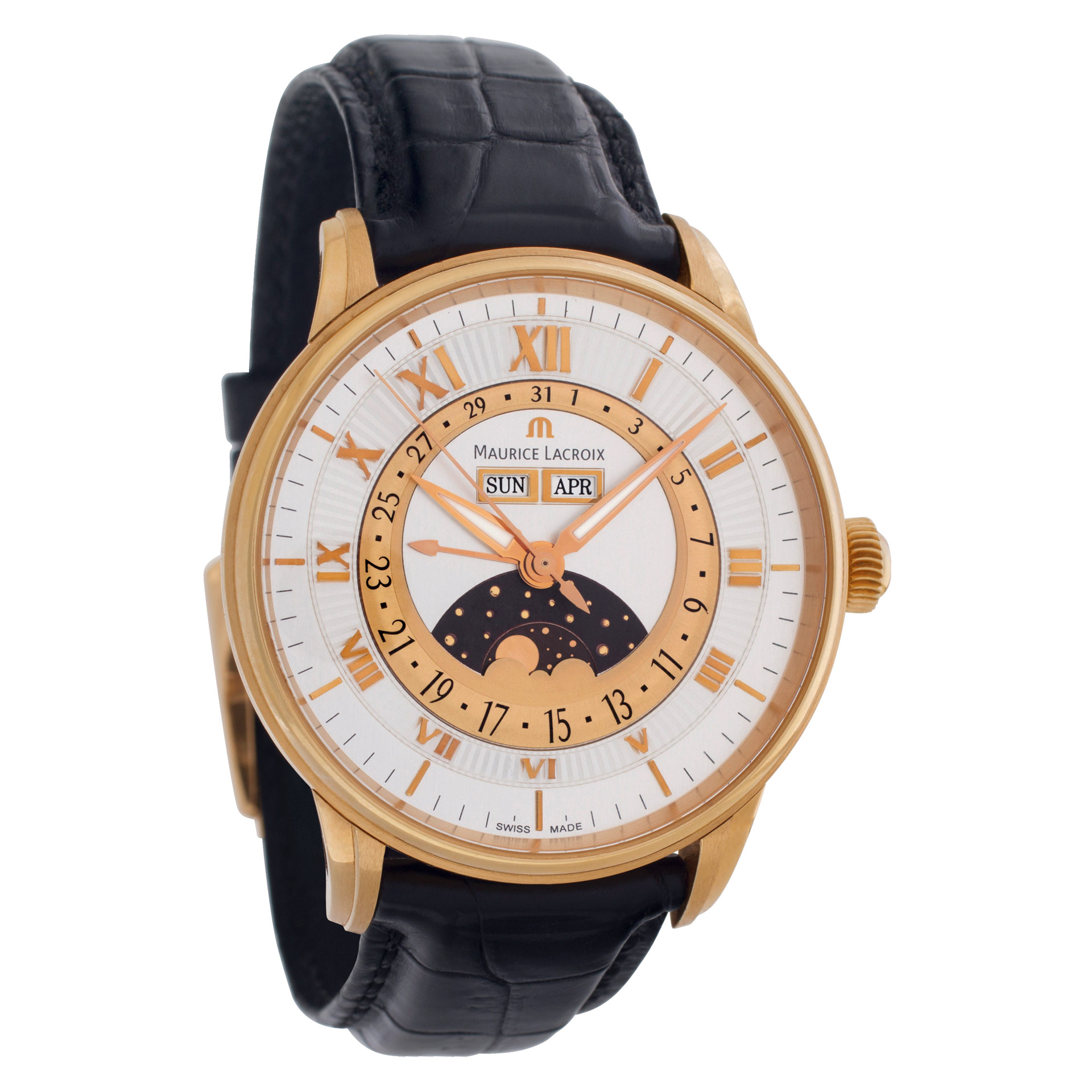 Maurice Lacroix MP6428-PG101-11E Masterpiece Phase de Lune Automatic Male 18k rose gold Watches Maurice Lacroix MP6428-PG101-11E Masterpiece Phase de Lune Automatic Male 18k rose gold Watches