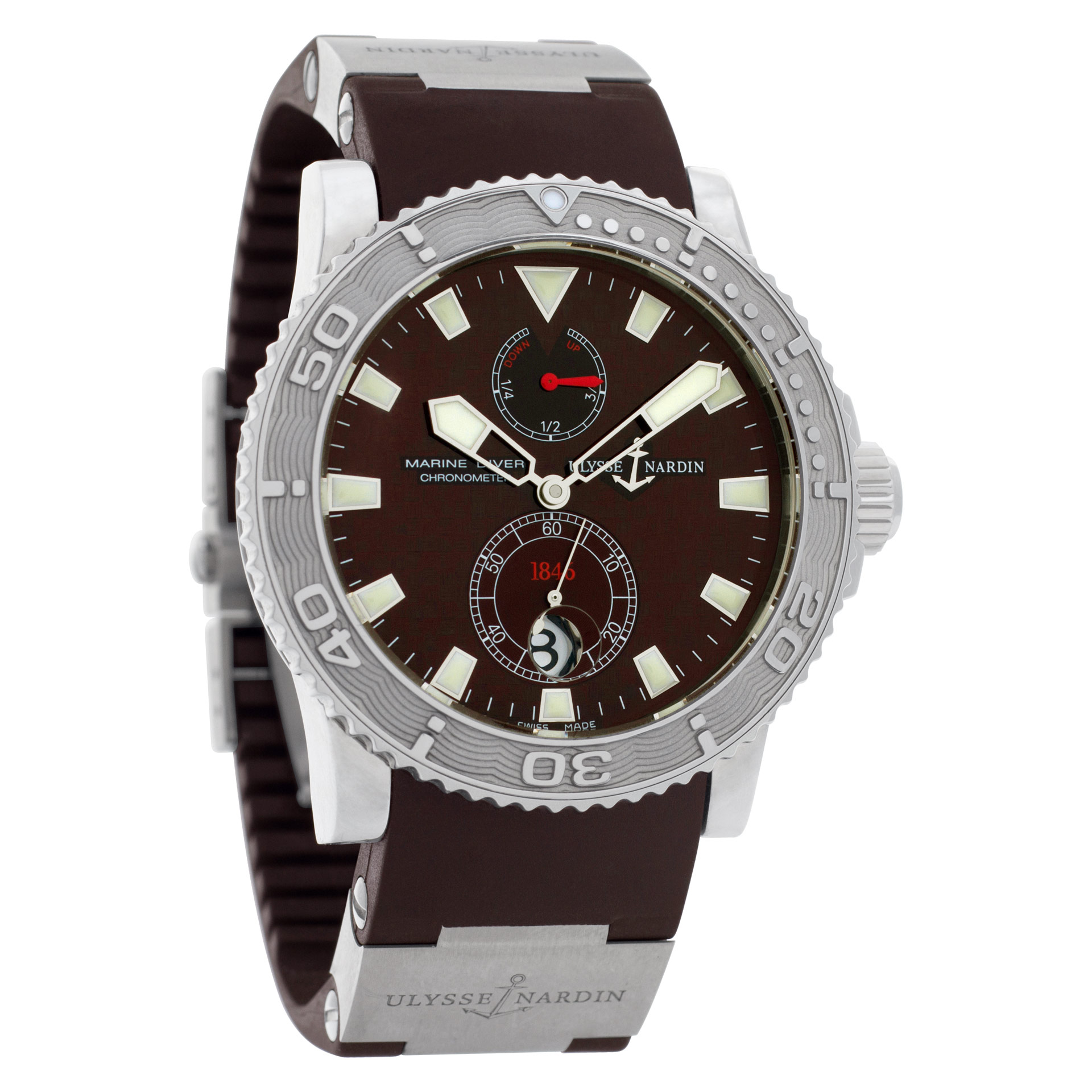 Ulysse Nardin 263-33 Maxi Marine Automatic Male Stainless Steel Watches Ulysse Nardin 263-33 Maxi Marine Automatic Male Stainless Steel Watches