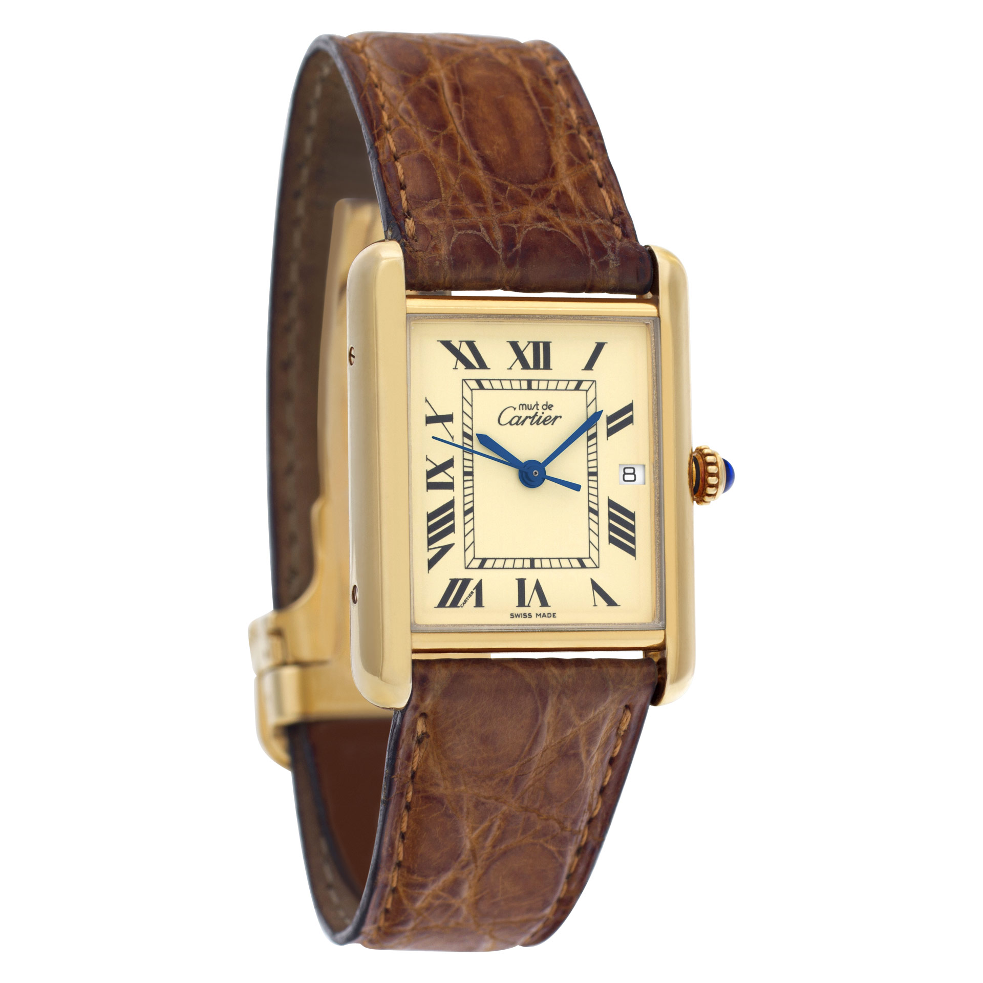 Cartier Cartier 1619 Tank Vermeil Quartz Unisex Vermeil Watches Cartier Cartier 1619 Tank Vermeil Quartz Unisex Vermeil Watches