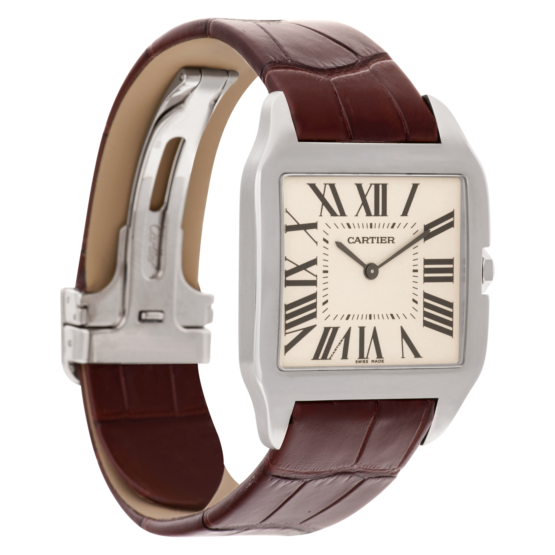 Cartier W2007051 Santos Dumont Manual Male 18k White Gold Watches Cartier W2007051 Santos Dumont Manual Male 18k White Gold Watches
