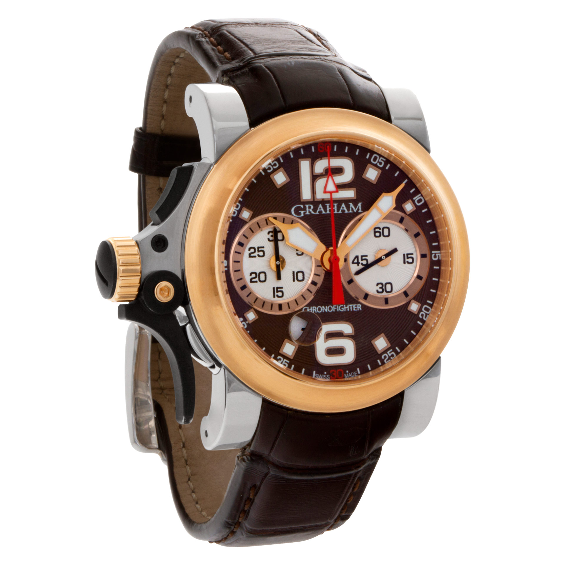 Graham 2TRAG.C01A.B72 Chronofighter Trigger Automatic Male 18k gold & Stainless Steel Watches Graham 2TRAG.C01A.B72 Chronofighter Trigger Automatic Male 18k gold & Stainless Steel Watches