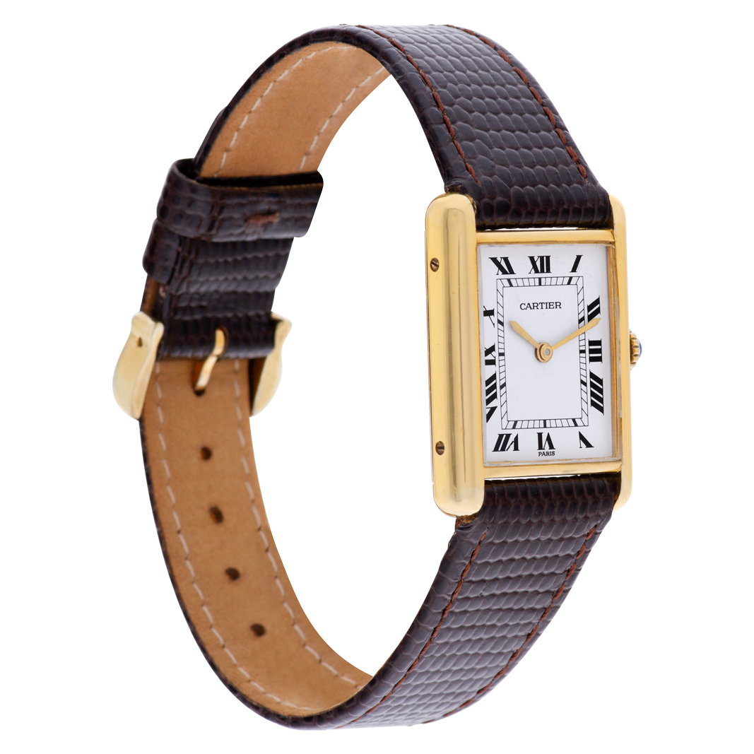Cartier Cartier 1455 Tank Vermeil Manual Unisex Vermeil Watches Cartier Cartier 1455 Tank Vermeil Manual Unisex Vermeil Watches