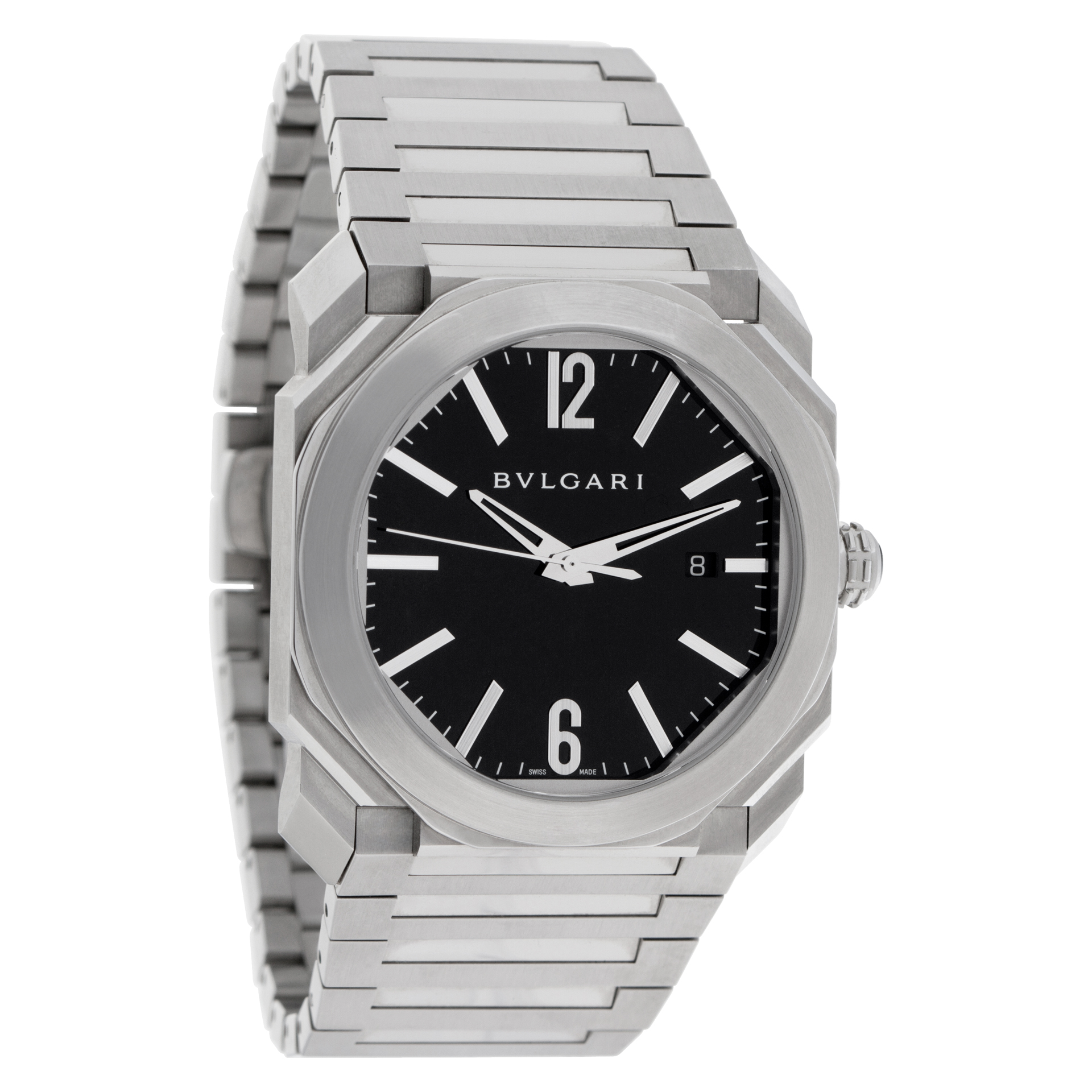 Bvlgari 102031 BGO 41 S Octo L Originale Automatic Male Stainless Steel Watches Bvlgari 102031 BGO 41 S Octo L Originale Automatic Male Stainless Steel Watches
