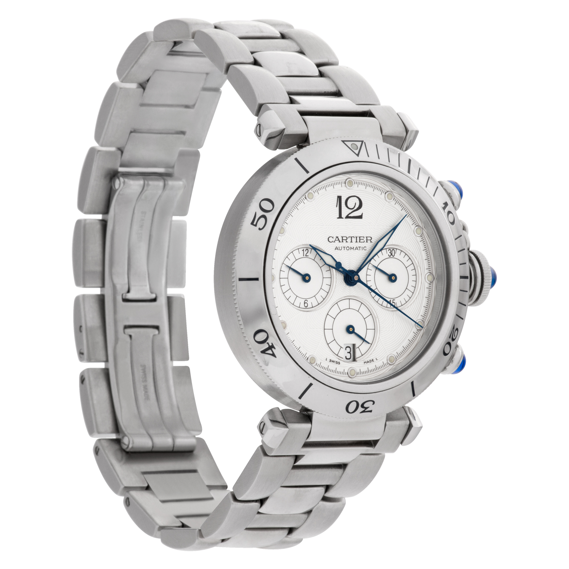 Cartier W31030H3 Pasha Chronograph Automatic Male Stainless Steel Watches Cartier W31030H3 Pasha Chronograph Automatic Male Stainless Steel Watches