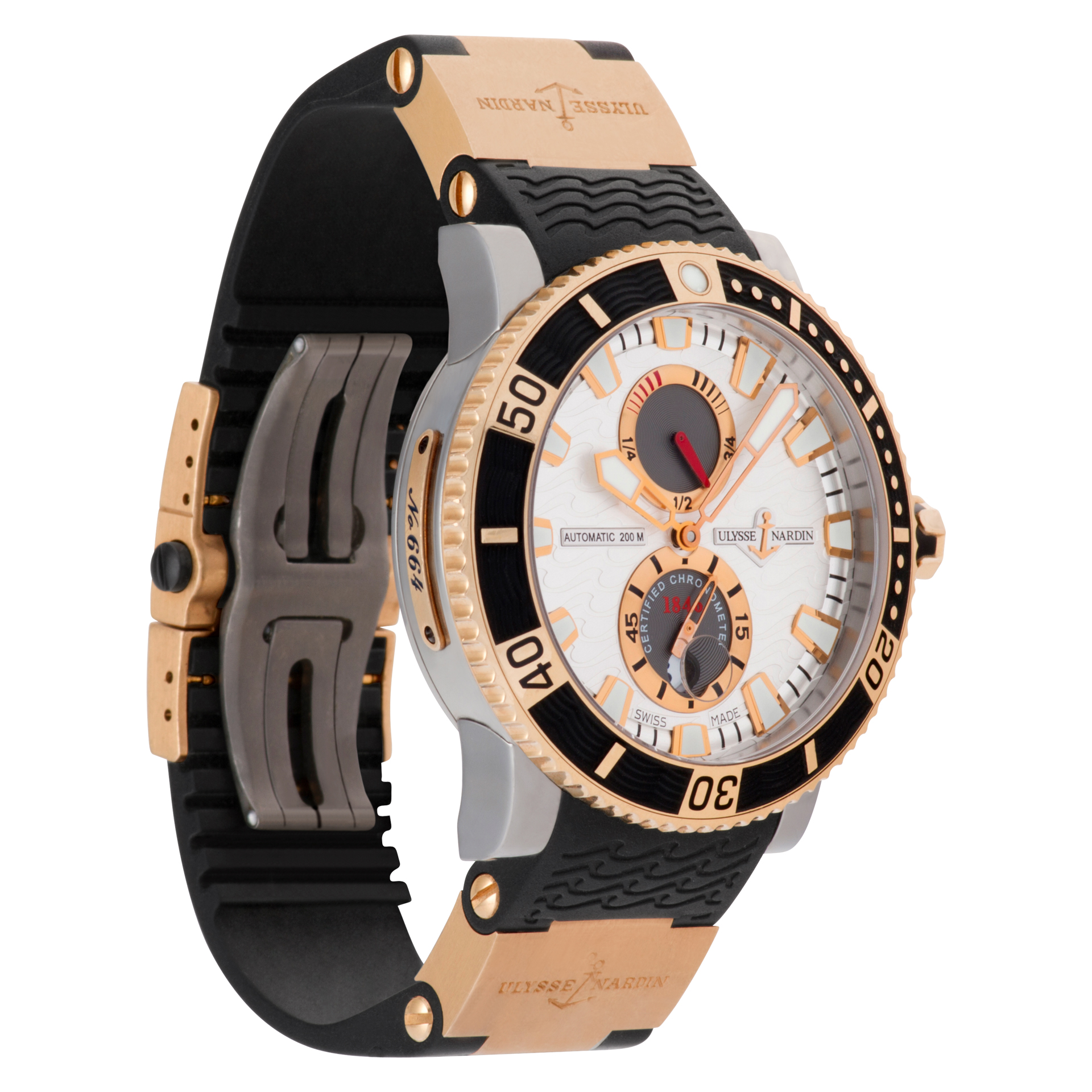Ulysse Nardin 265-90 Maxi Marine Automatic Male 18k rose gold & titanium Watches Ulysse Nardin 265-90 Maxi Marine Automatic Male 18k rose gold & titanium Watches