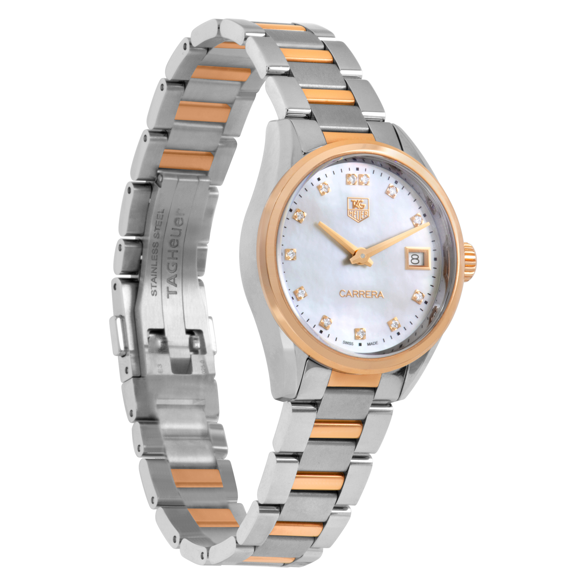 Tag Heuer WAR1352.BD0779 Carrera Quartz Female 18k rose gold & stainless steel Watches Tag Heuer WAR1352.BD0779 Carrera Quartz Female 18k rose gold & stainless steel Watches