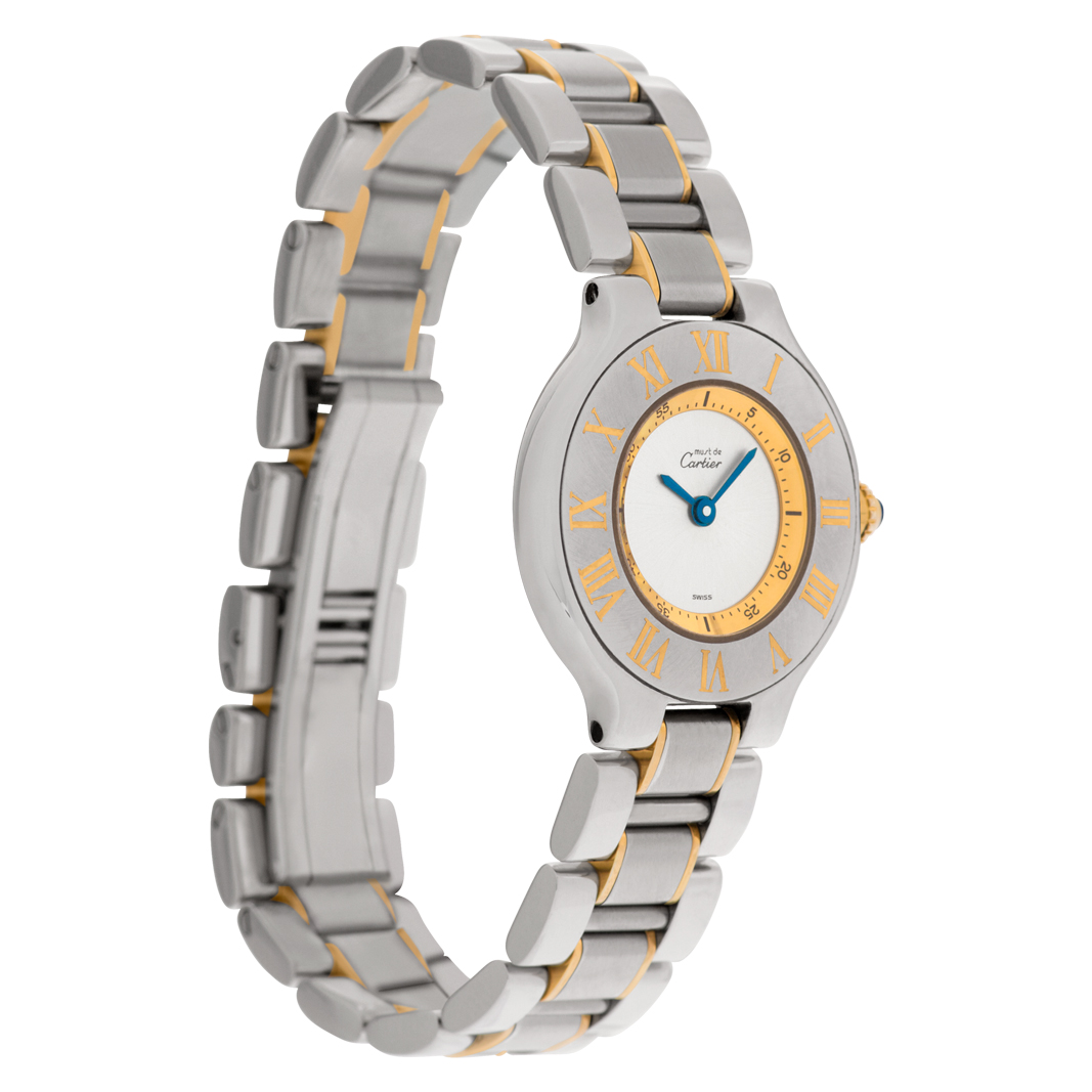 Cartier 1340 Must 21 Quartz Female 18k gold & Stainless Steel Watches Cartier 1340 Must 21 Quartz Female 18k gold & Stainless Steel Watches