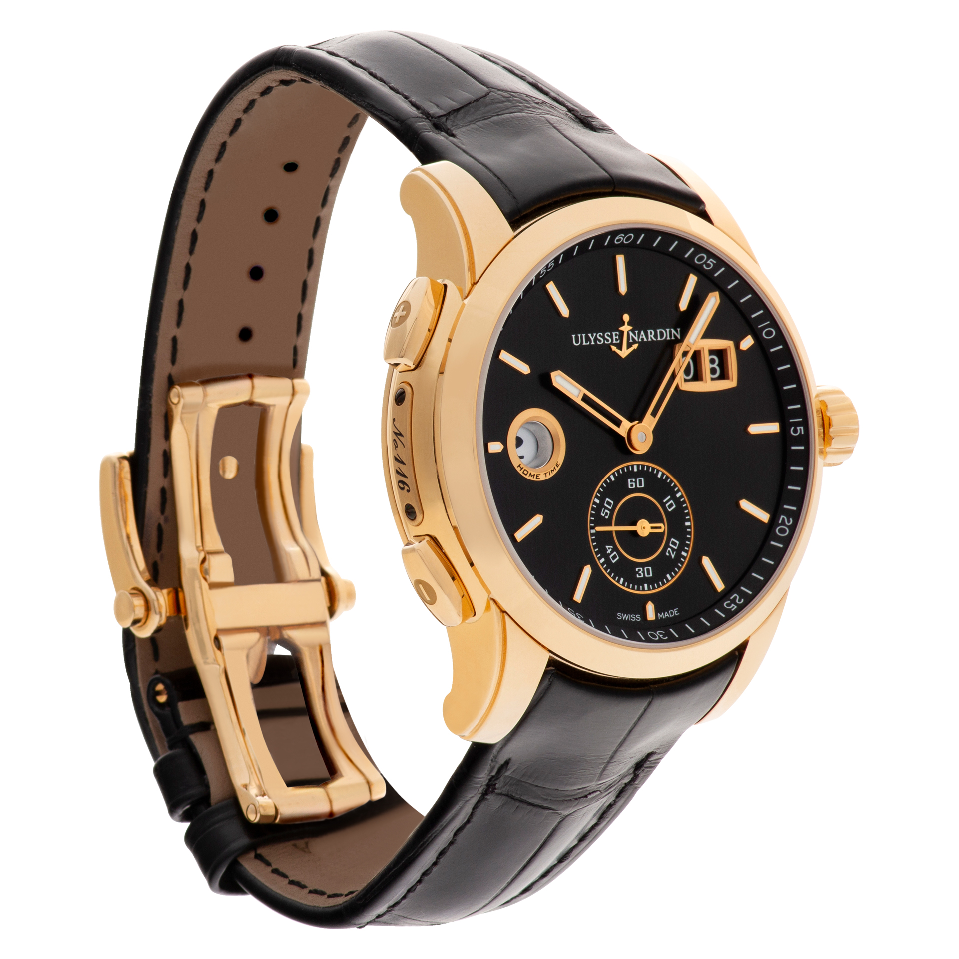 Ulysse Nardin 3346-126/92 Dual Time Automatic Male 18k rose gold Watches Ulysse Nardin 3346-126/92 Dual Time Automatic Male 18k rose gold Watches