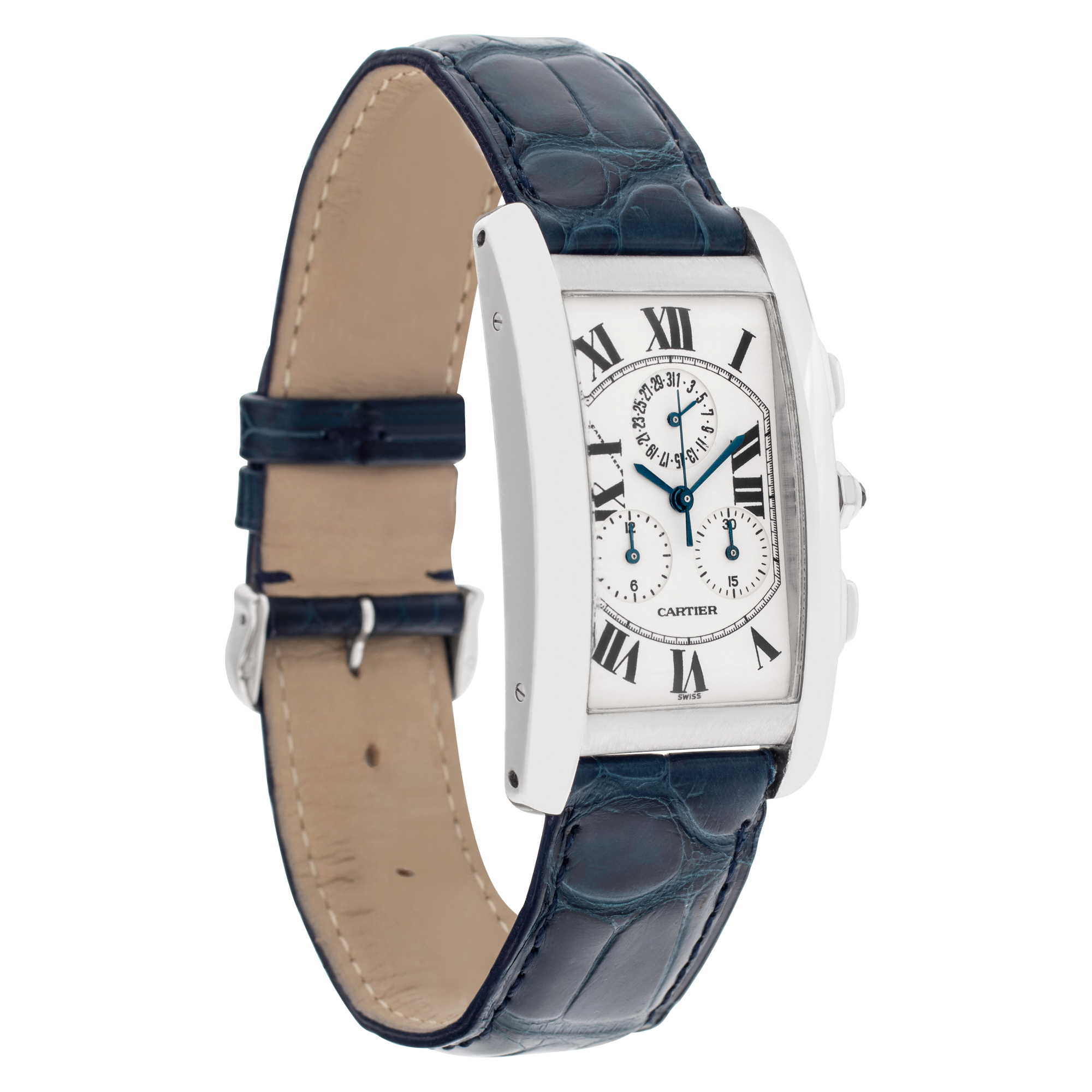Cartier W2603356 Tank Americaine Quartz Unisex 18k White Gold Watches Cartier W2603356 Tank Americaine Quartz Unisex 18k White Gold Watches