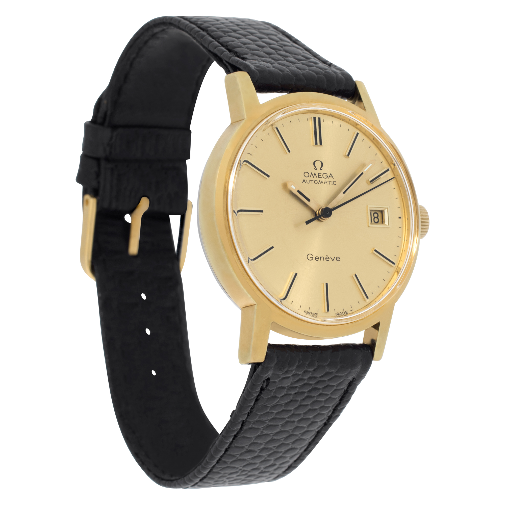 Omega 166.0098 Geneve Automatic Male Gold Plate Watches Omega 166.0098 Geneve Automatic Male Gold Plate Watches