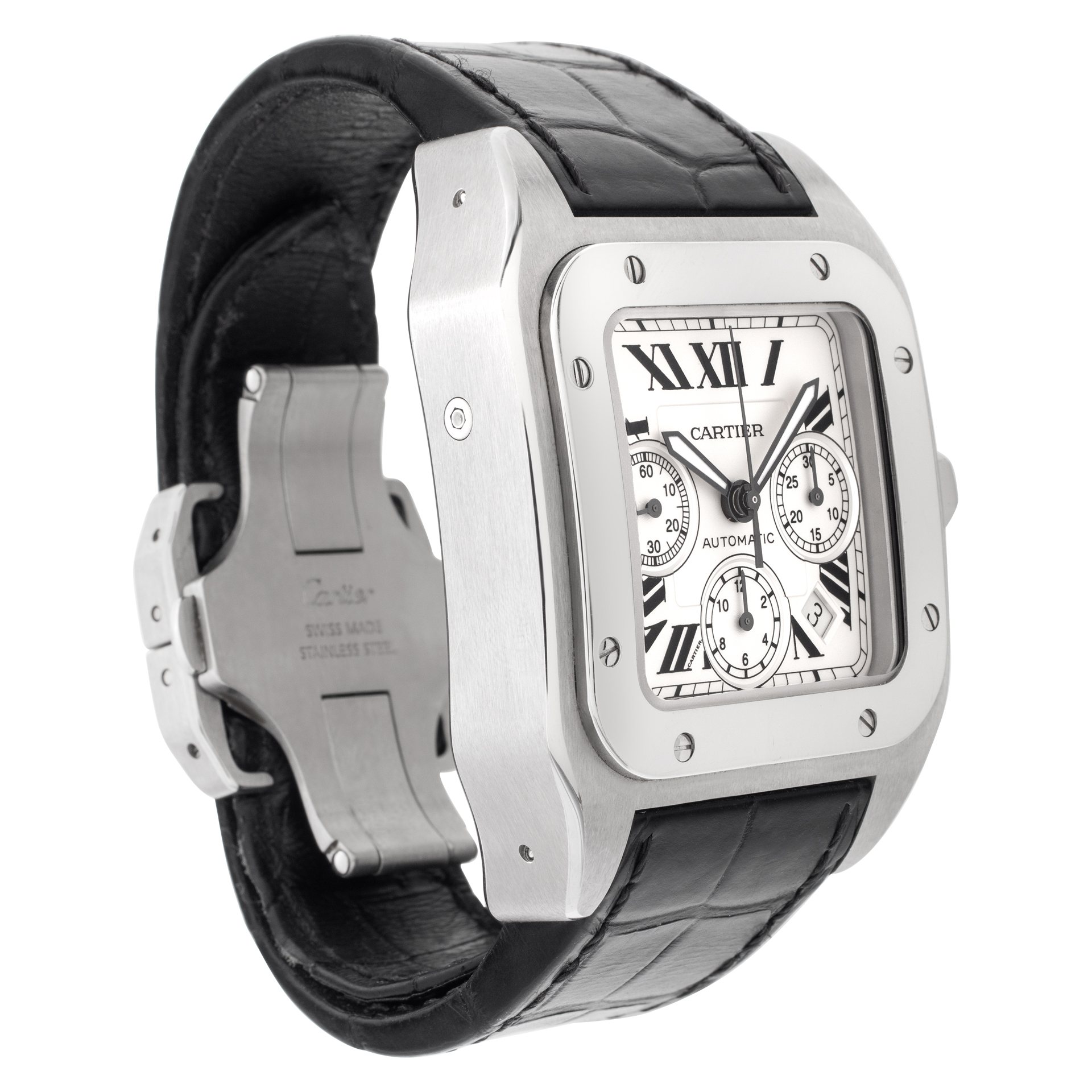 Cartier W20090X8 Santos 100 Automatic Male Stainless Steel Watches Cartier W20090X8 Santos 100 Automatic Male Stainless Steel Watches