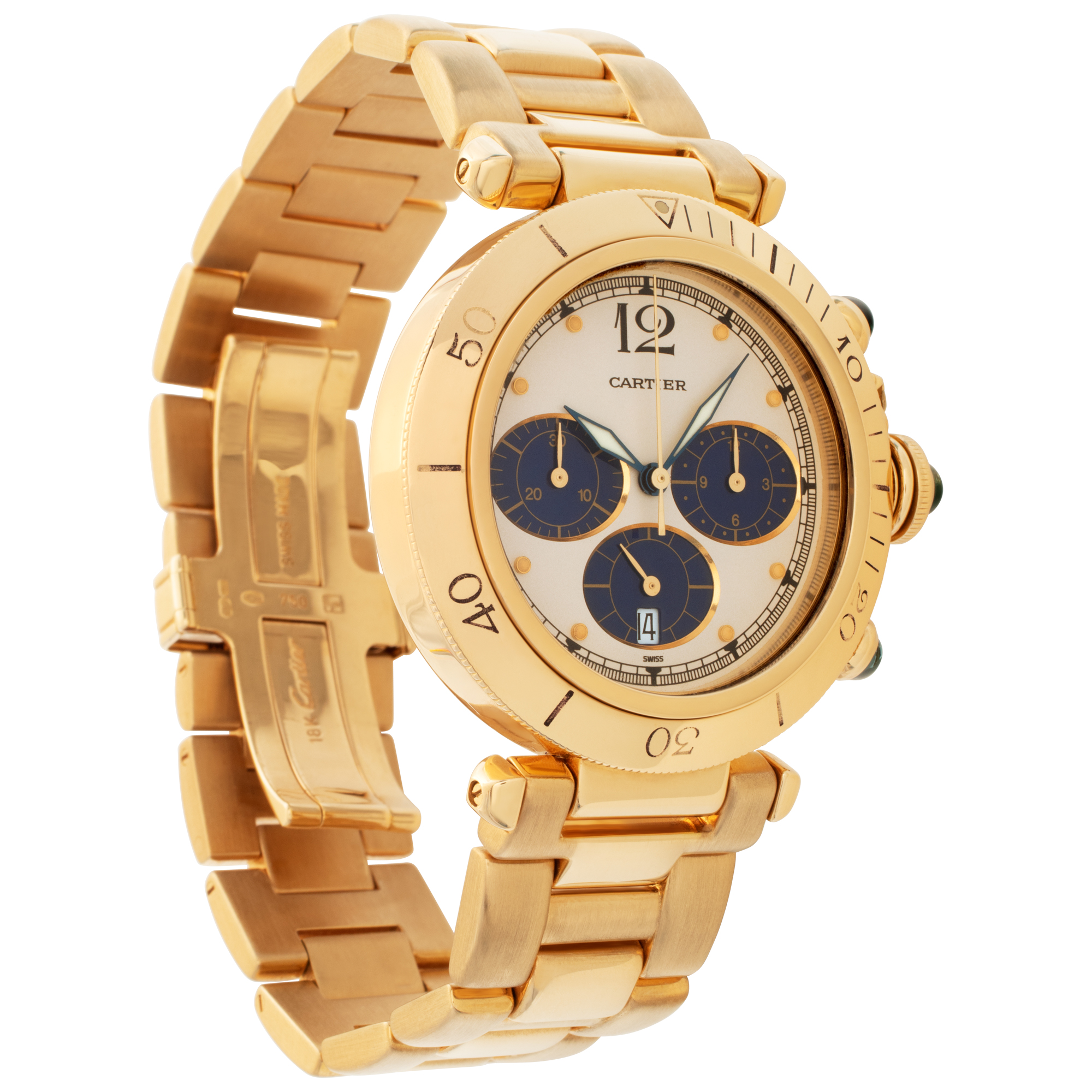 Cartier 30009 Pasha Chronograph Quartz Unisex 18k yellow gold Watches Cartier 30009 Pasha Chronograph Quartz Unisex 18k yellow gold Watches