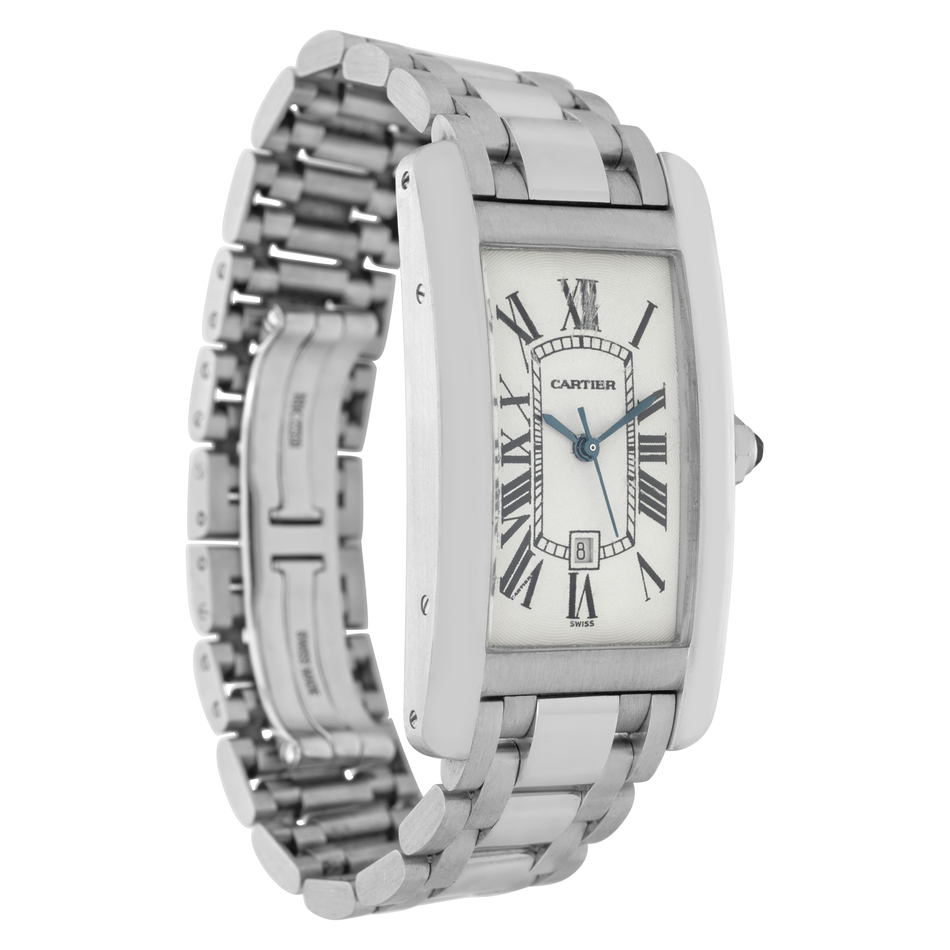 Cartier W26036L1 Tank Americaine Automatic Unisex 18k White Gold Watches Cartier W26036L1 Tank Americaine Automatic Unisex 18k White Gold Watches