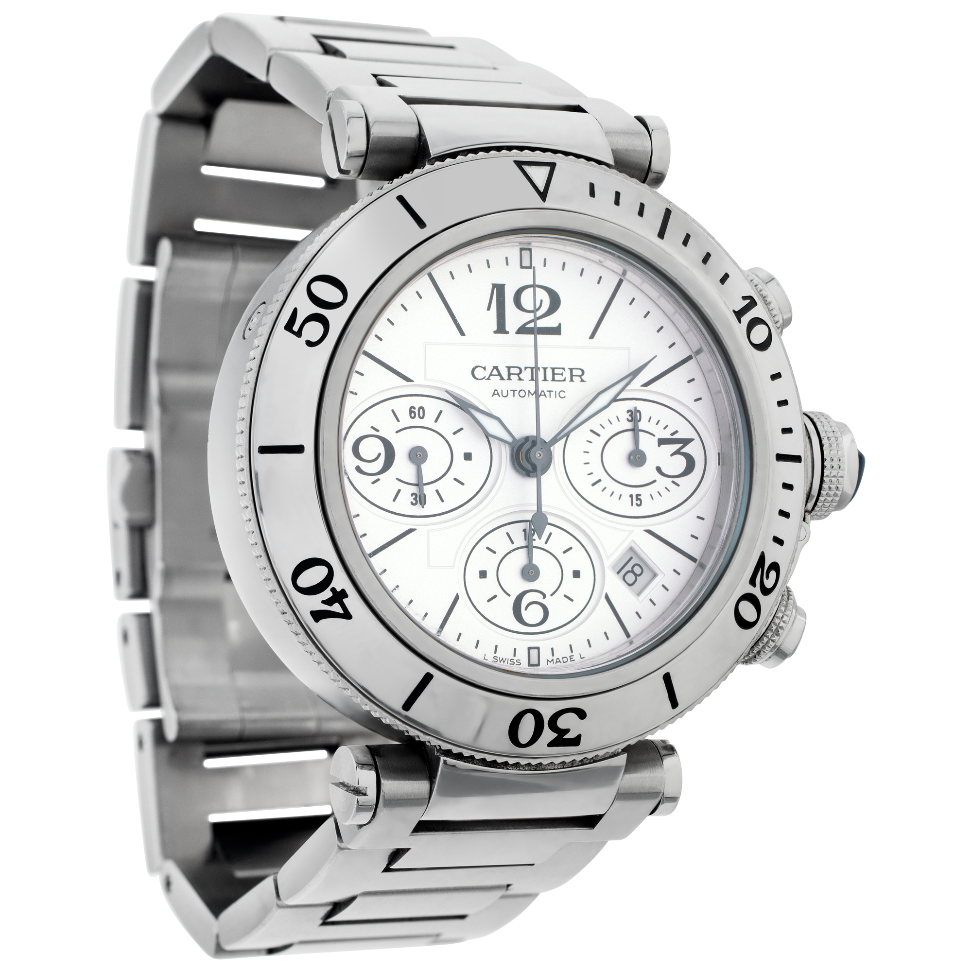 Cartier W31089M7 Pasha Seatimer Chrono Automatic Male Stainless Steel Watches Cartier W31089M7 Pasha Seatimer Chrono Automatic Male Stainless Steel Watches