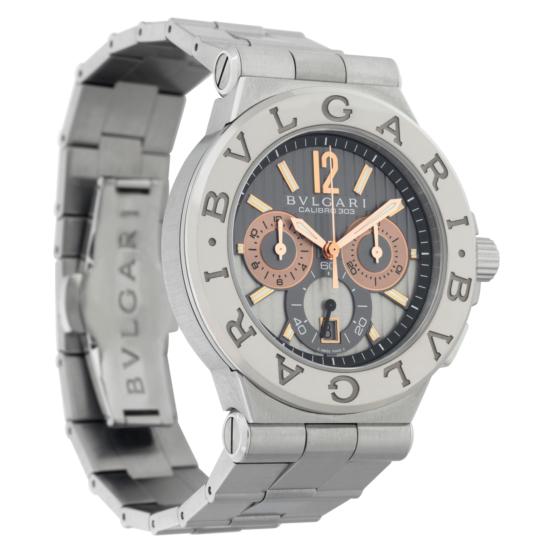 Bvlgari DG 42 SWG CH Diagono Automatic Male Stainless Steel Watches Bvlgari DG 42 SWG CH Diagono Automatic Male Stainless Steel Watches