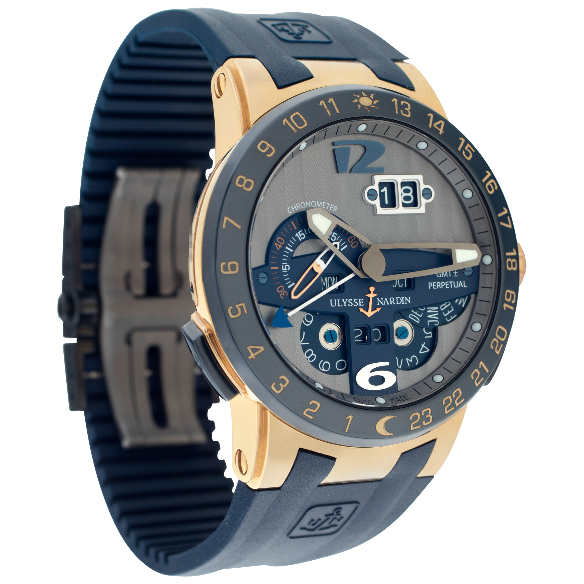 Ulysse Nardin 326-00 El Toro GMT Perpetual Automatic Male 18k yellow gold Watches Ulysse Nardin 326-00 El Toro GMT Perpetual Automatic Male 18k yellow gold Watches