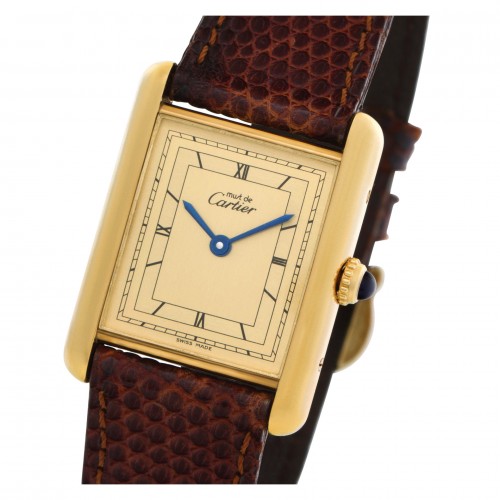 Cartier Cartier 1548 Tank Vermeil Quartz Unisex Vermeil Watches Cartier Cartier 1548 Tank Vermeil Quartz Unisex Vermeil Watches