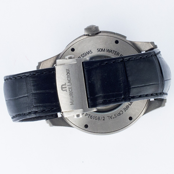 Maurice Lacroix PT6108/2 Pontos Decentrique GMT Automatic Male Titanium Watches Maurice Lacroix PT6108/2 Pontos Decentrique GMT Automatic Male Titanium Watches