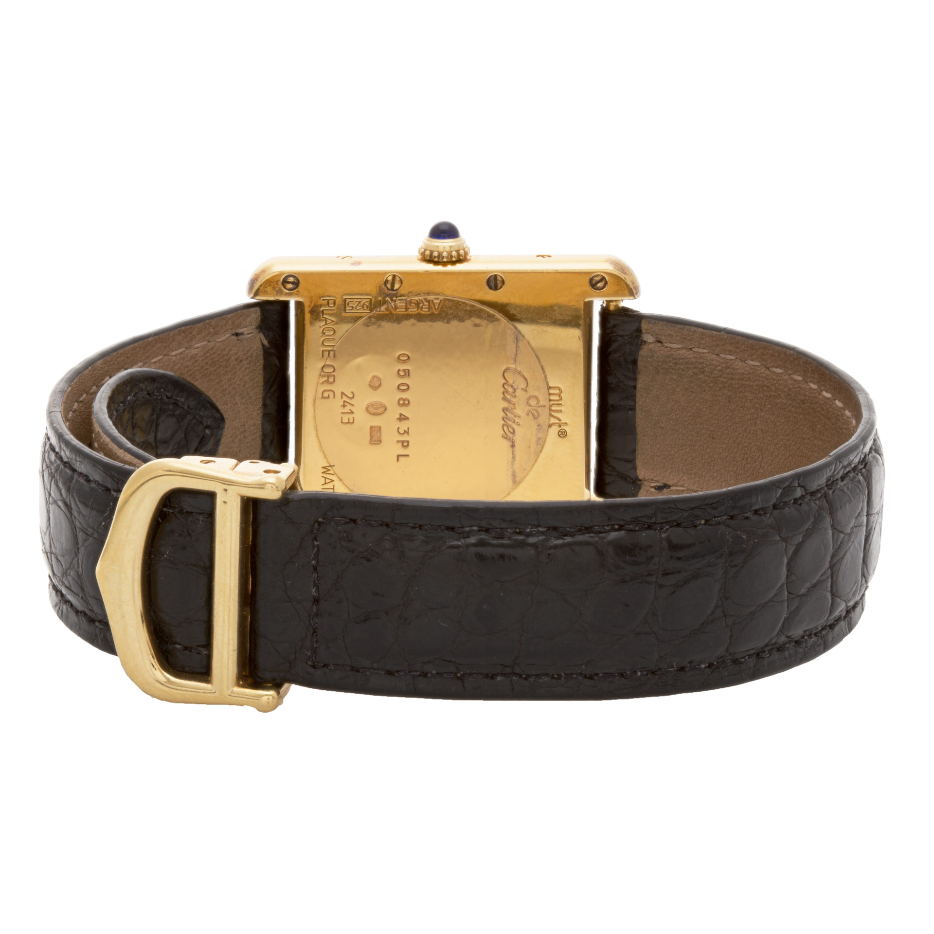 Cartier 2413 Tank Quartz Male Vermeil Watches Cartier 2413 Tank Quartz Male Vermeil Watches