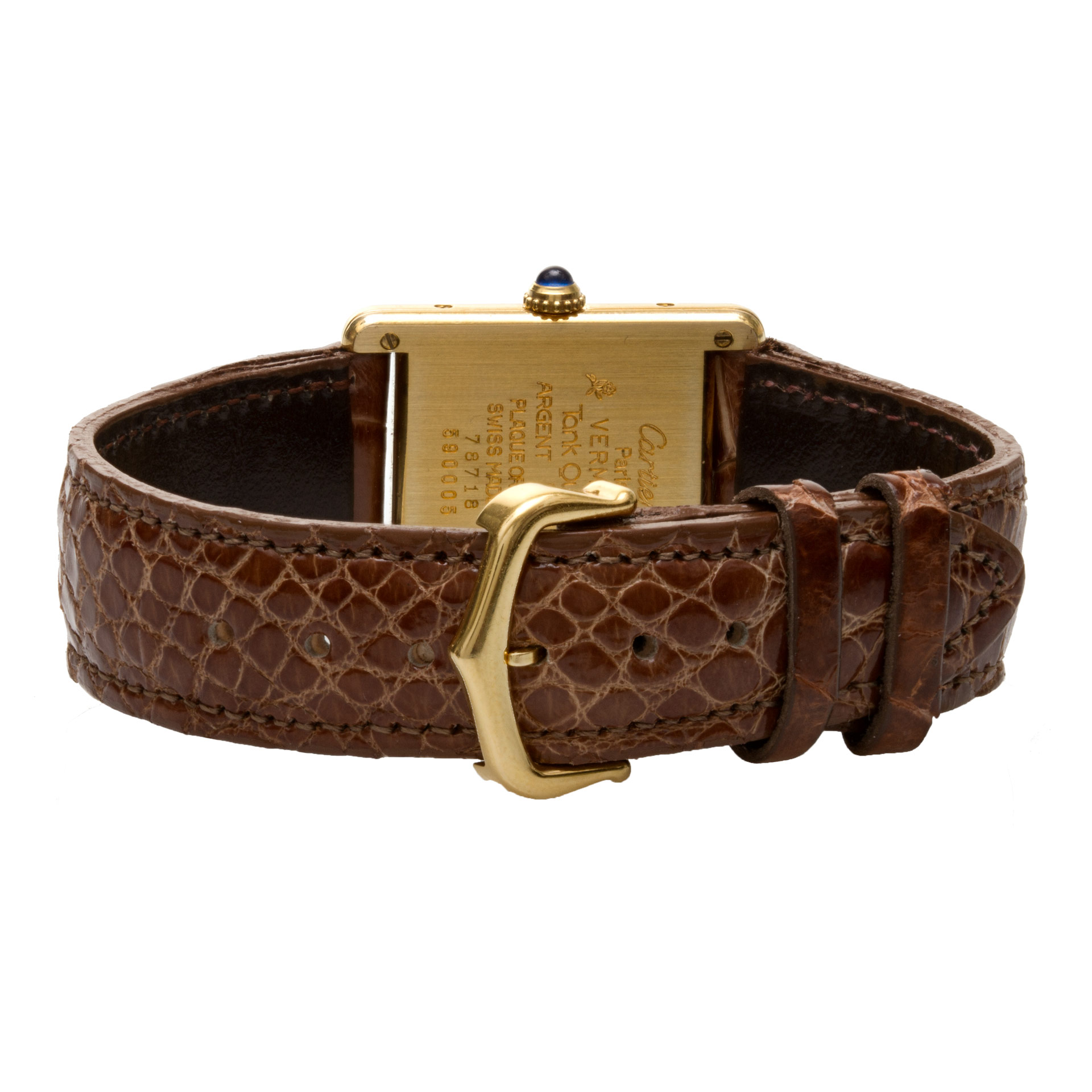 Cartier W1002753 Tank Vermeil Quartz Unisex Sterling Silver Watches Cartier W1002753 Tank Vermeil Quartz Unisex Sterling Silver Watches