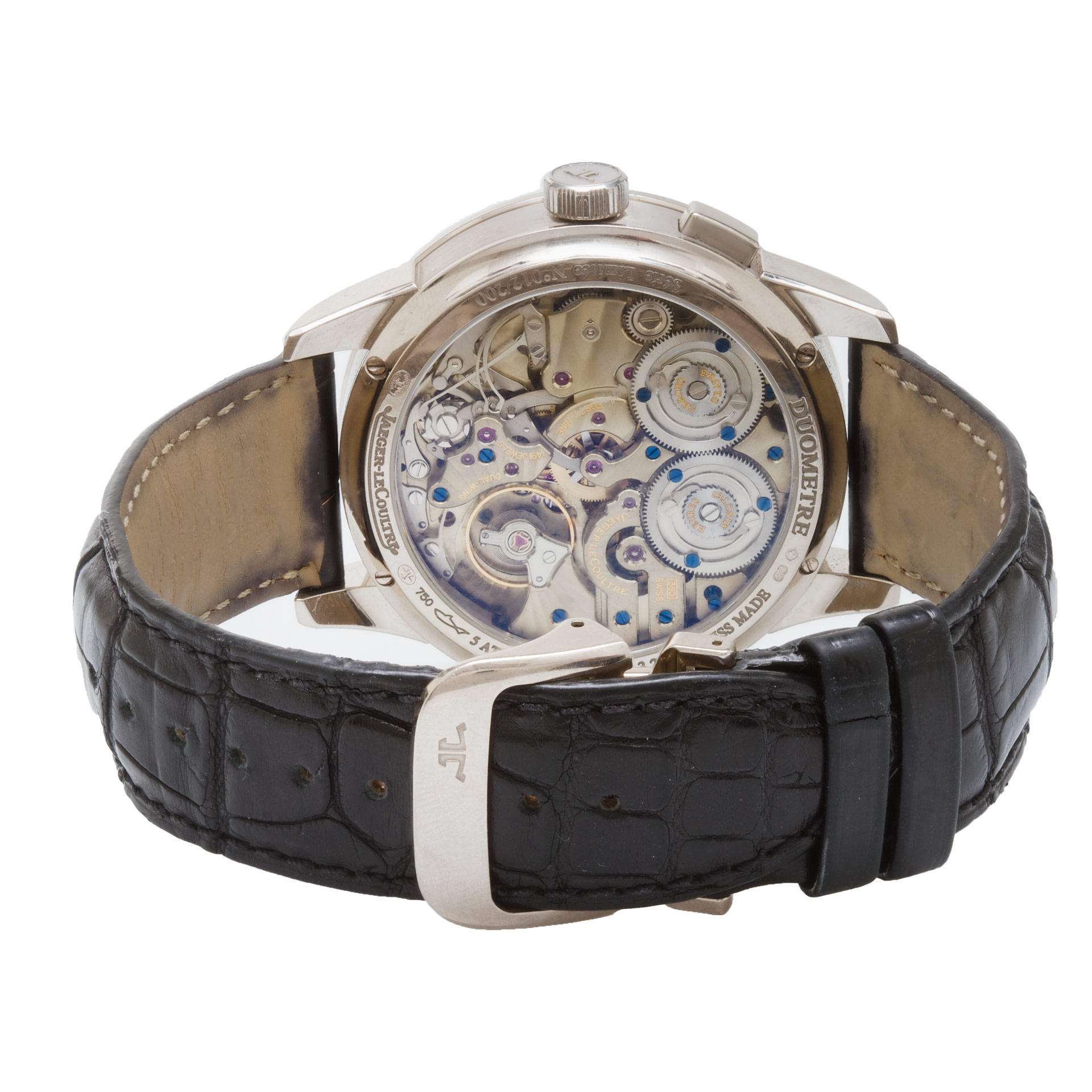Jaeger LeCoultre 600.3.28.s Duo Manual Male 18k White Gold Watches Jaeger LeCoultre 600.3.28.s Duo Manual Male 18k White Gold Watches