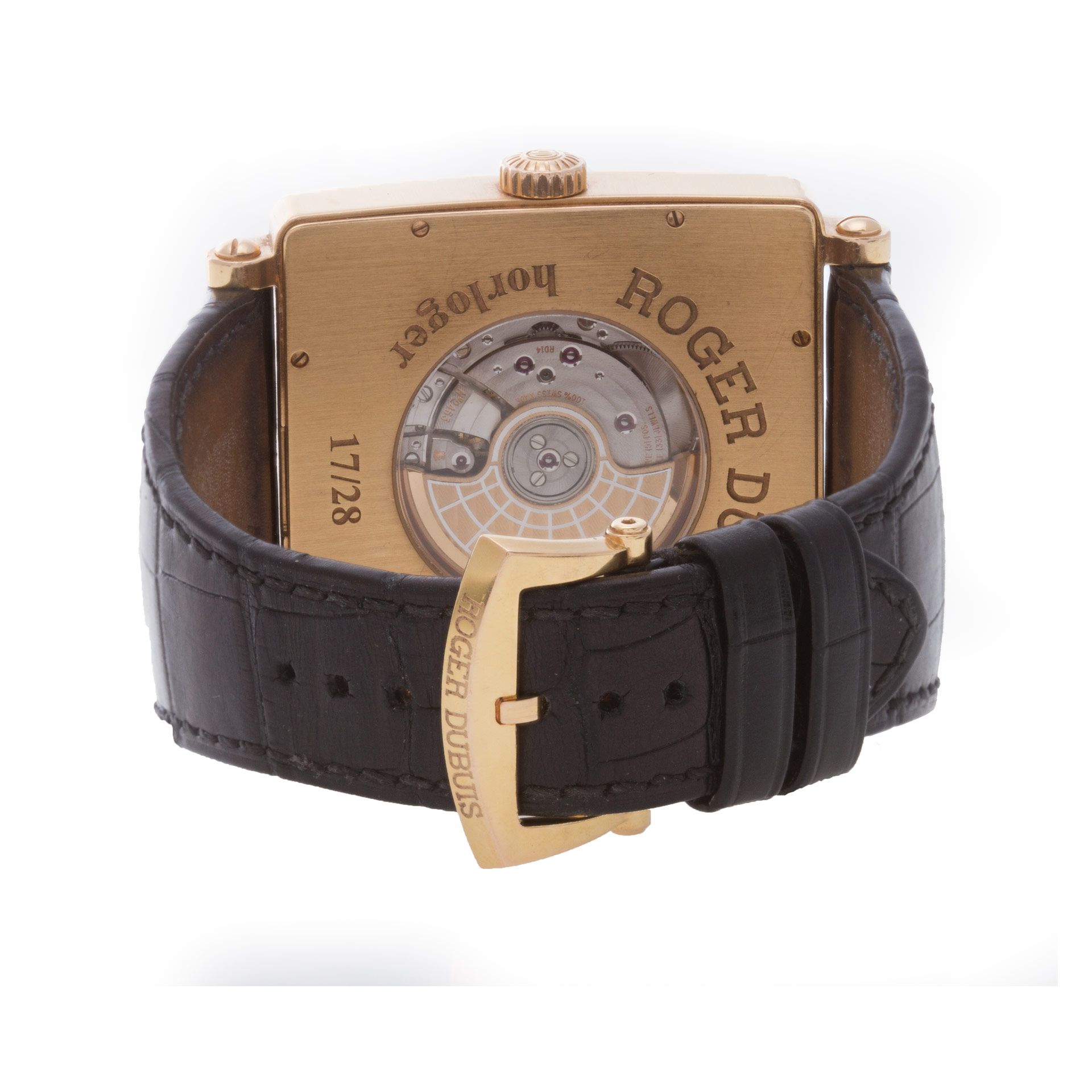 Roger Dubuis G43.14.5 Golden Square Automatic Male 18k Pink Gold Watches Roger Dubuis G43.14.5 Golden Square Automatic Male 18k Pink Gold Watches