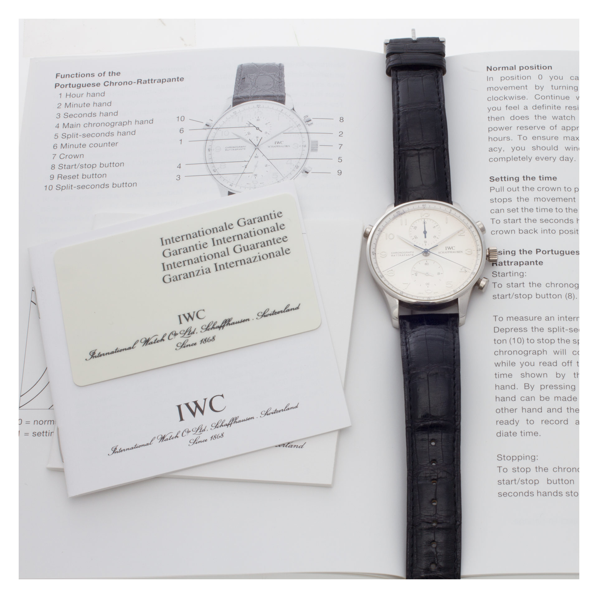 IWC IW371205 Rattrapante Manual Male Platinum Watches IWC IW371205 Rattrapante Manual Male Platinum Watches